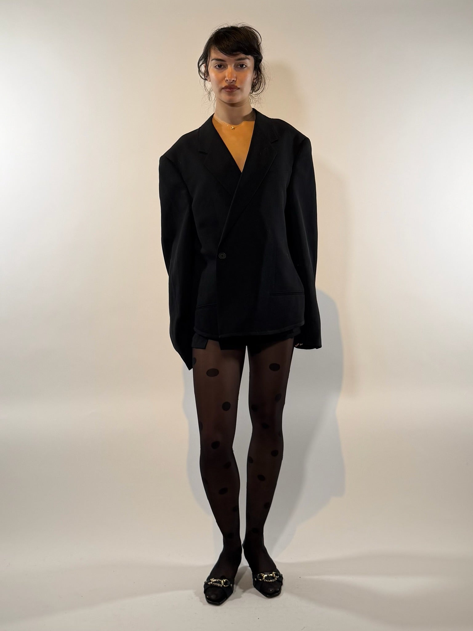 Giorgio Armani Reworked Open Back Black Blazer (I)