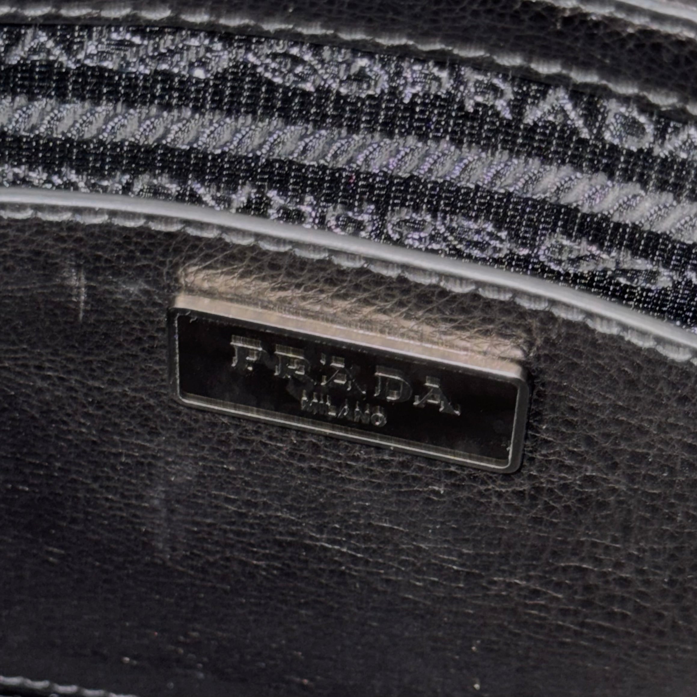PRADA GLACE CALF TWIN POCKET BAG