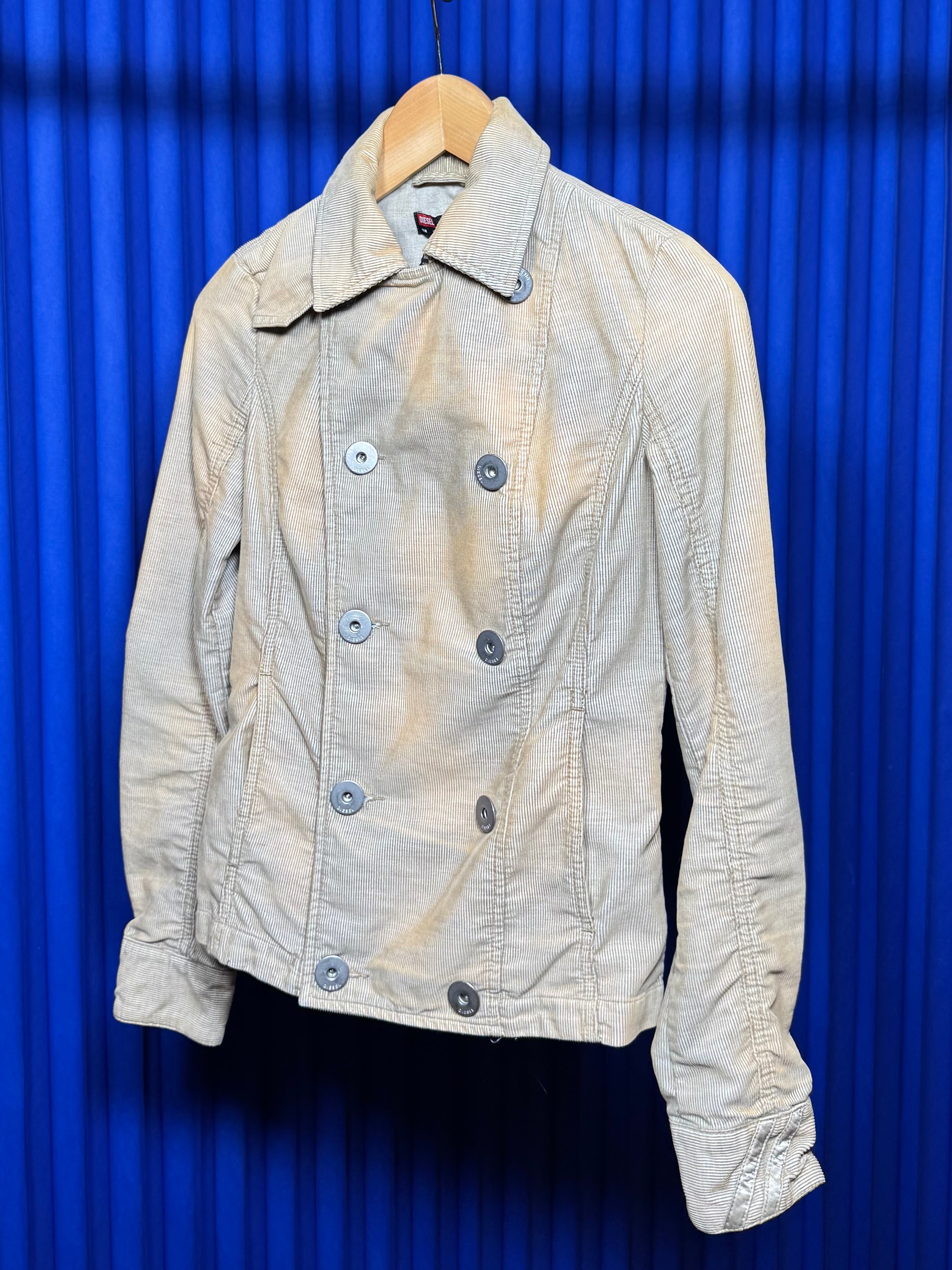 DIESEL CORDUROY DOUBLE-BREASTED JACKET