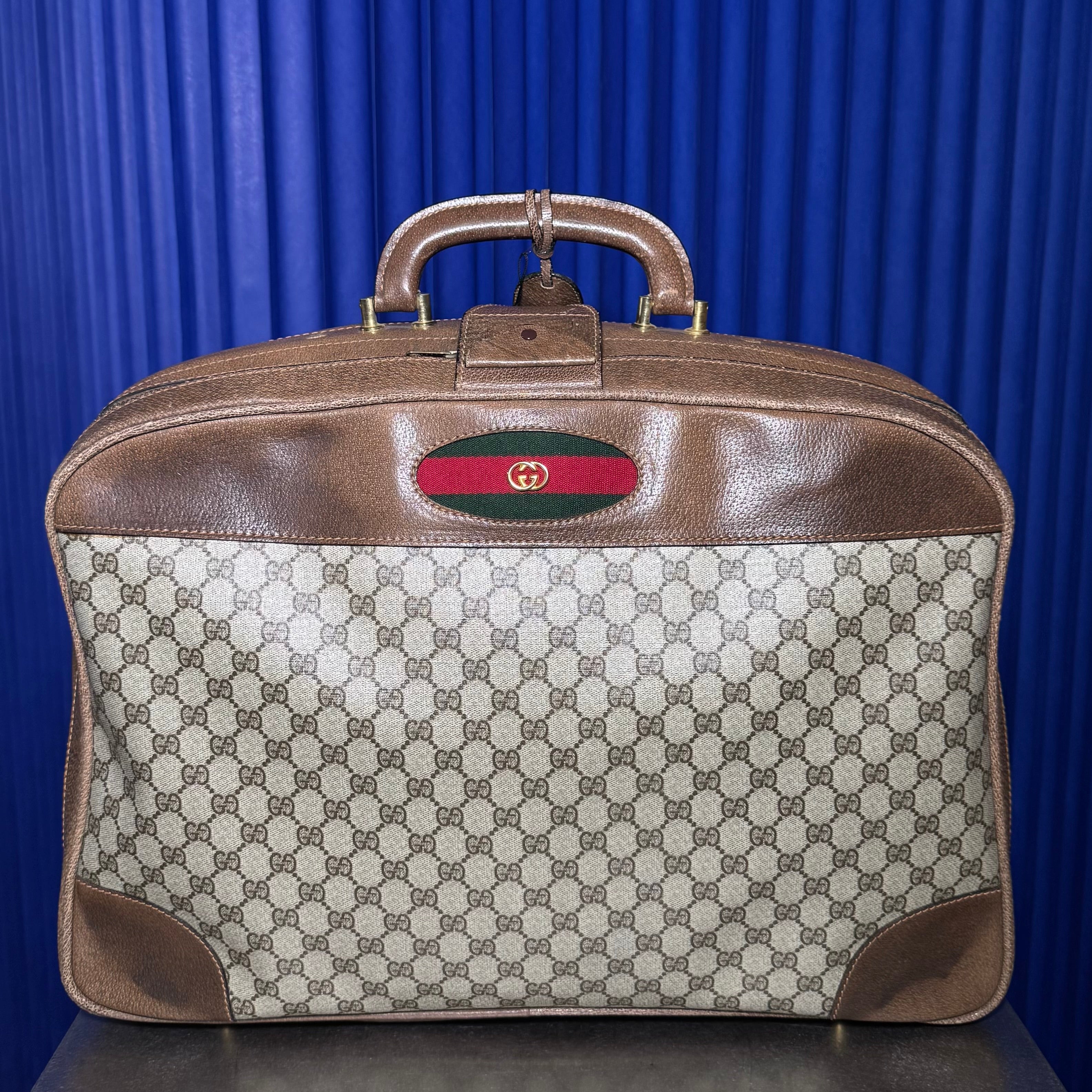 GUCCI GG MONOGRAM PVC CANVAS SHERRY TRAVEL BAG