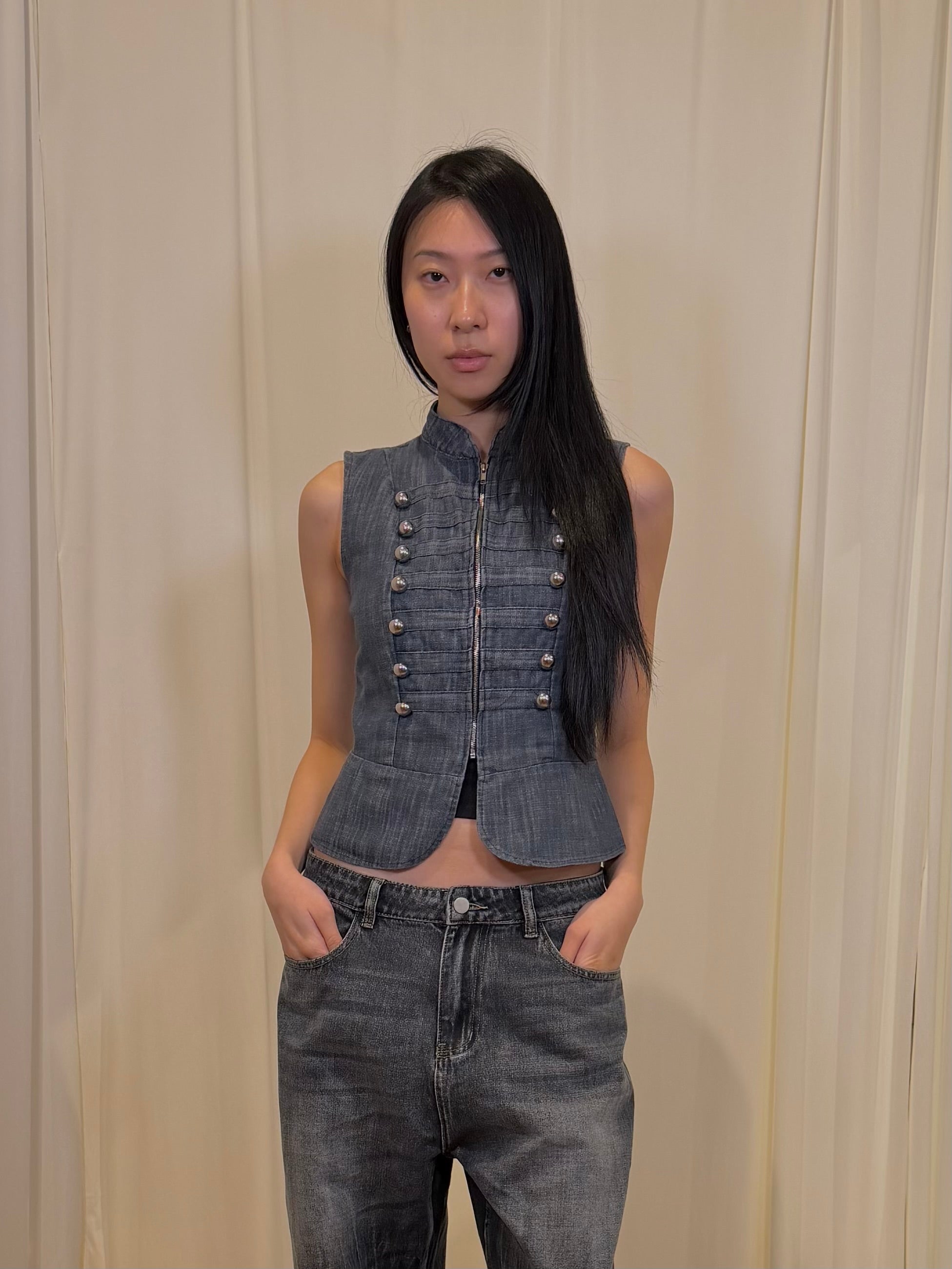 French Atmosphere Denim Vest