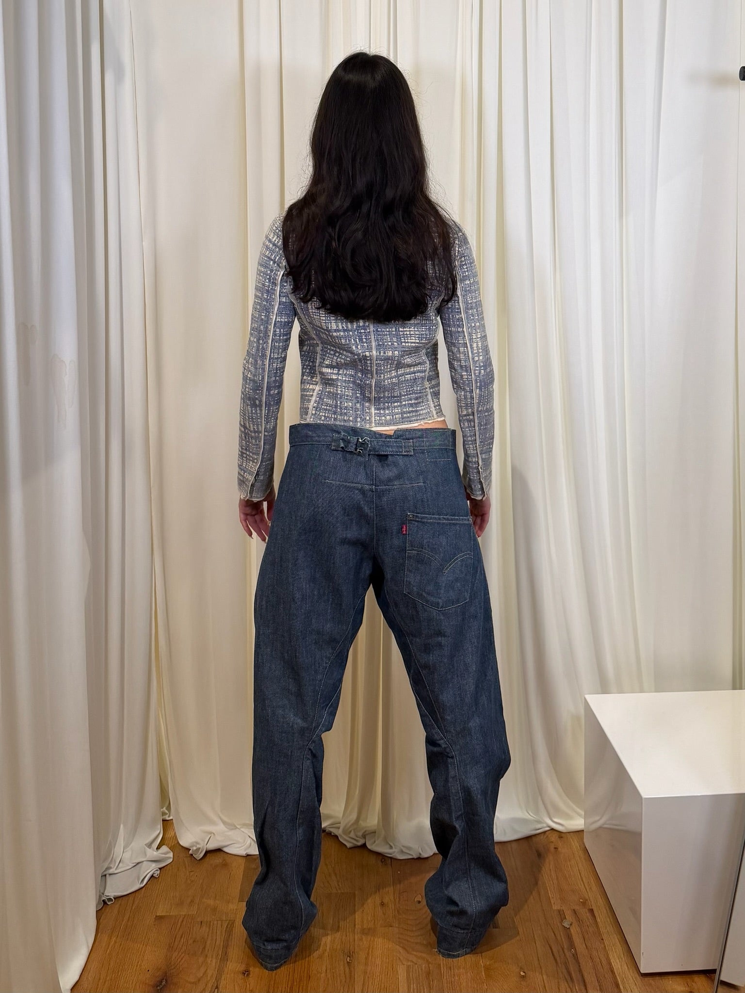 2010 PRADA GOAT SKIN ROUND NECK JACKET