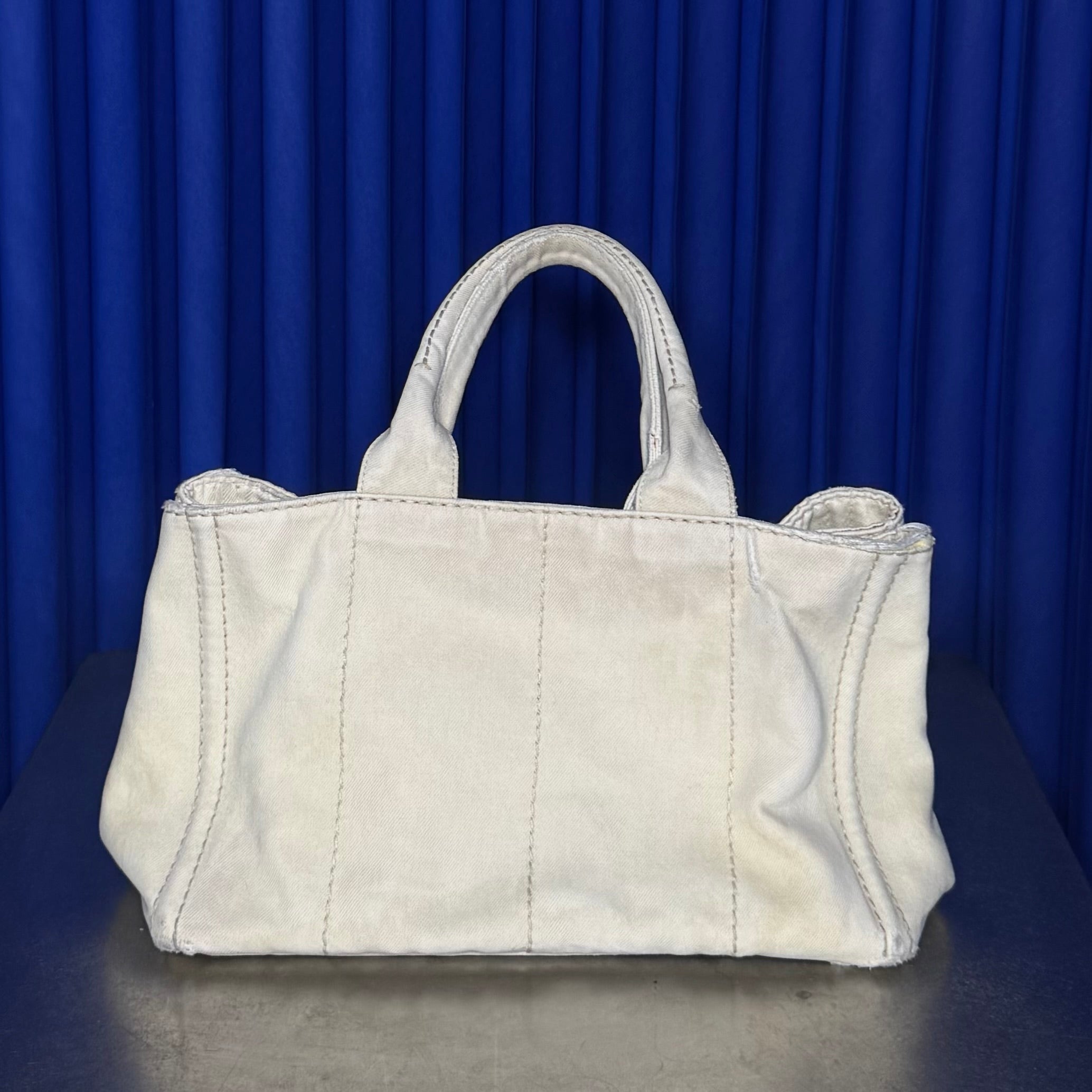 PRADA CANAPA CANVAS TOTE BAG (AS IS)