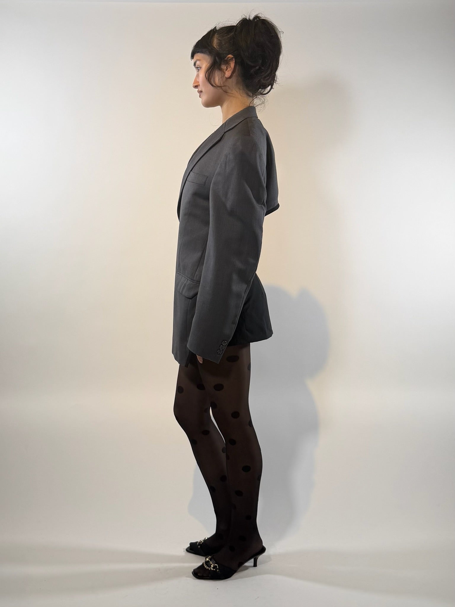 Burberry Reworked Open Back Wool Blazer (E)