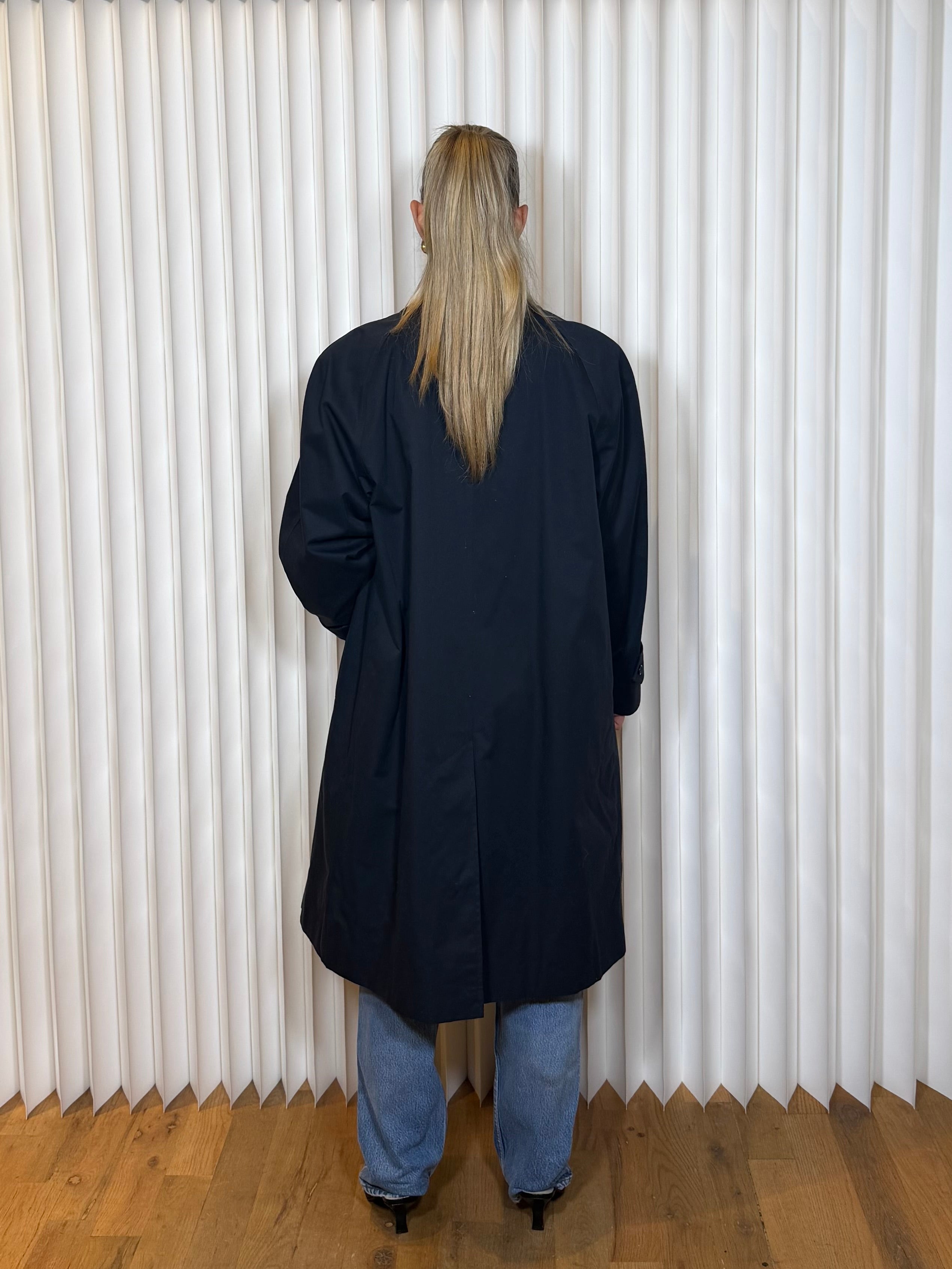 Vintage Burberry London Navy Coat