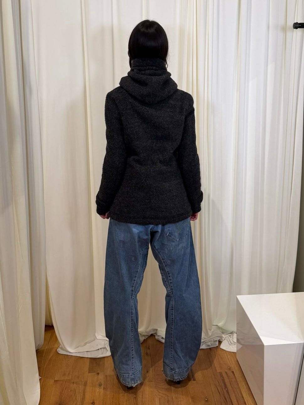 MORGAN HOMME WOOL HOODED JACKET