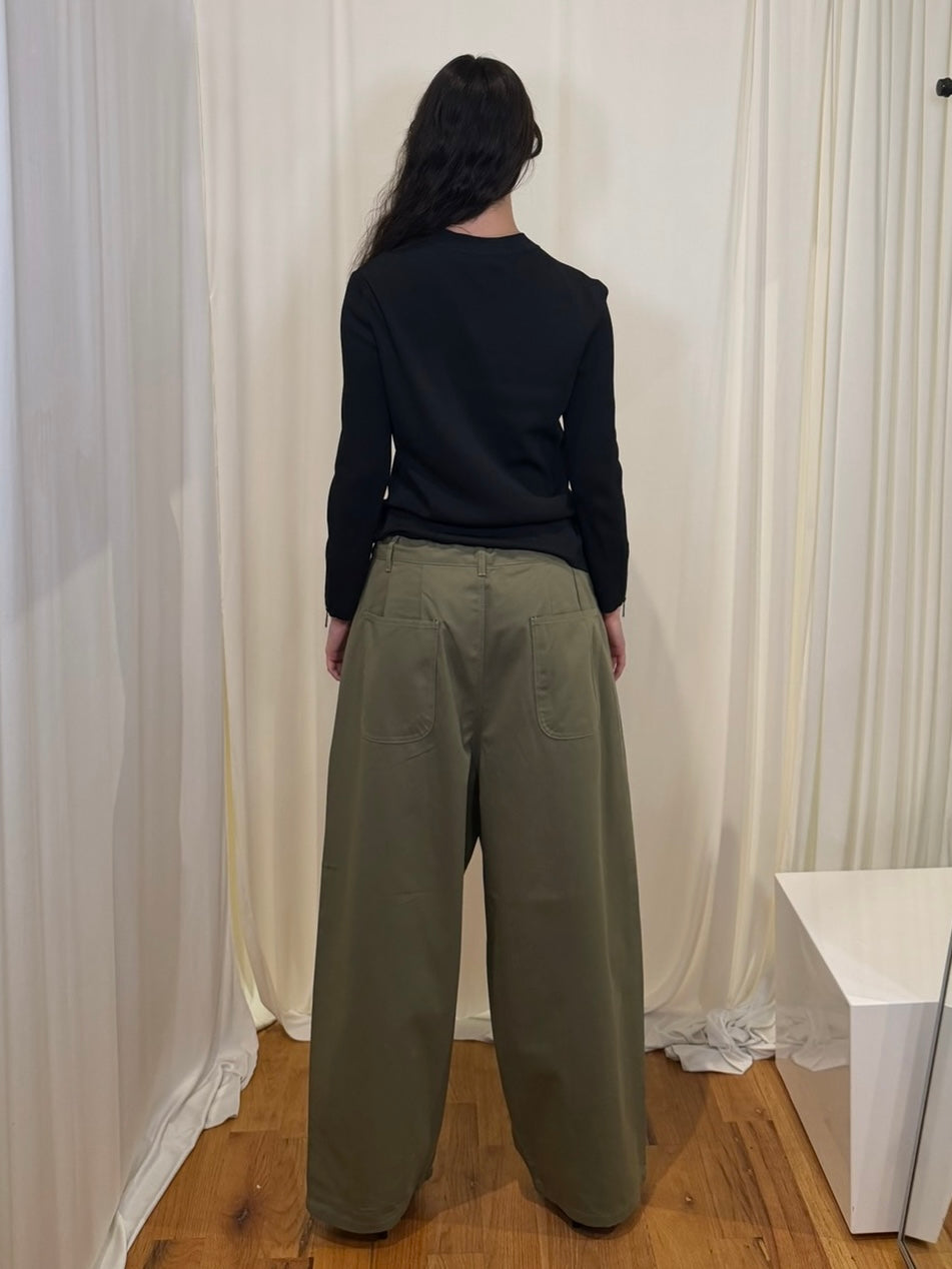 Free Market Box Pleated Wide Pants