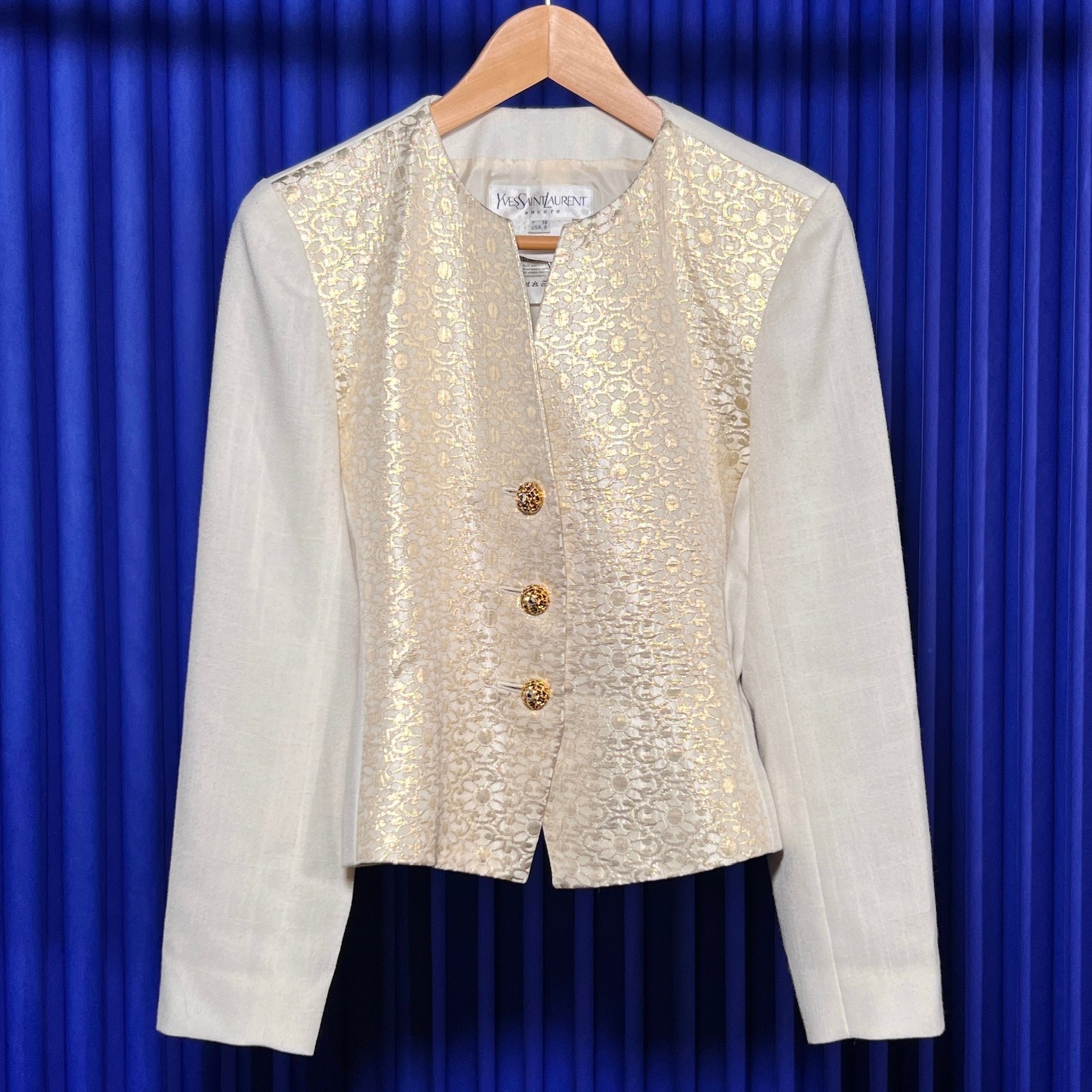 YSL ENCORE GOLD BROCADE BLAZER
