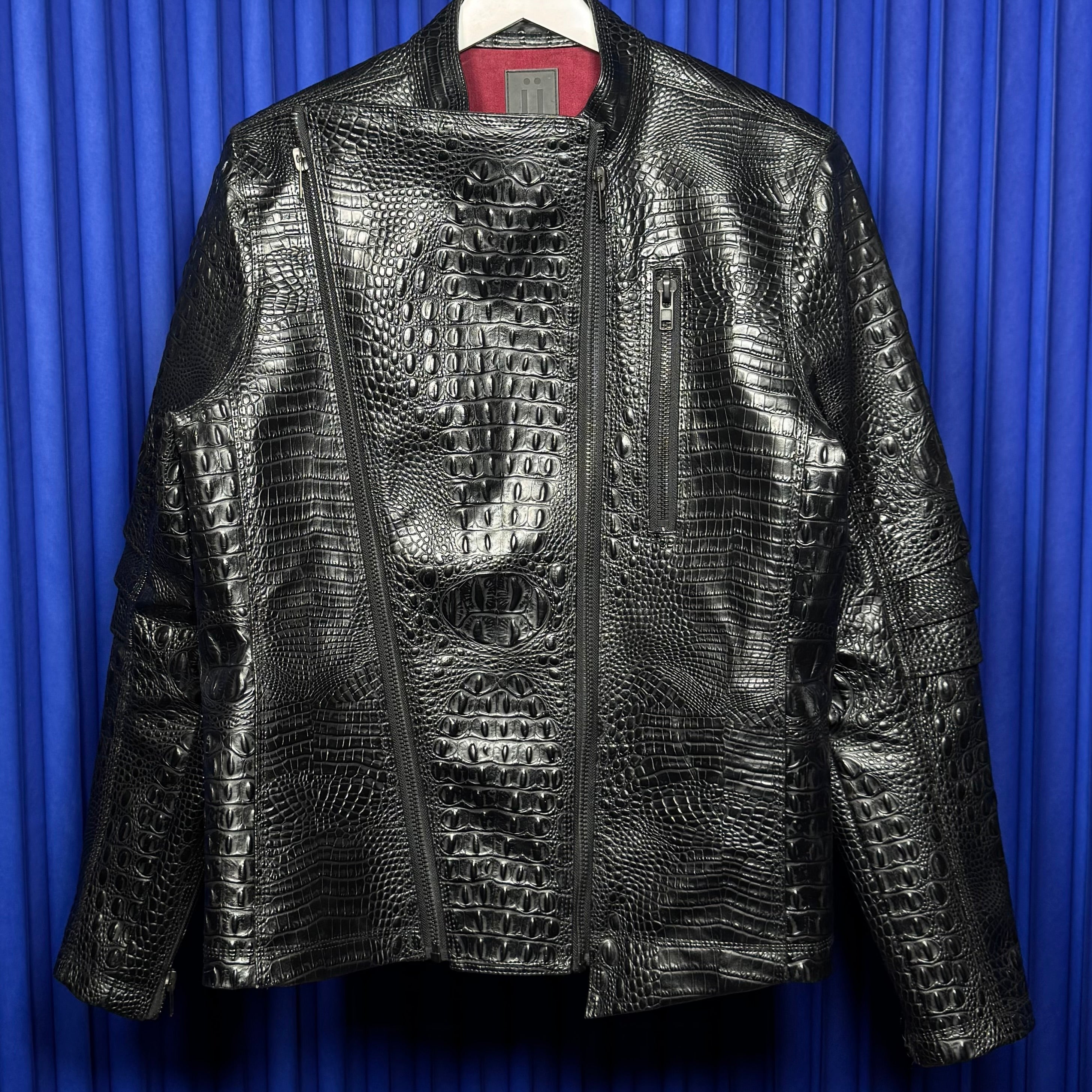 Michelle Uberreste Embossed Leather Jacket