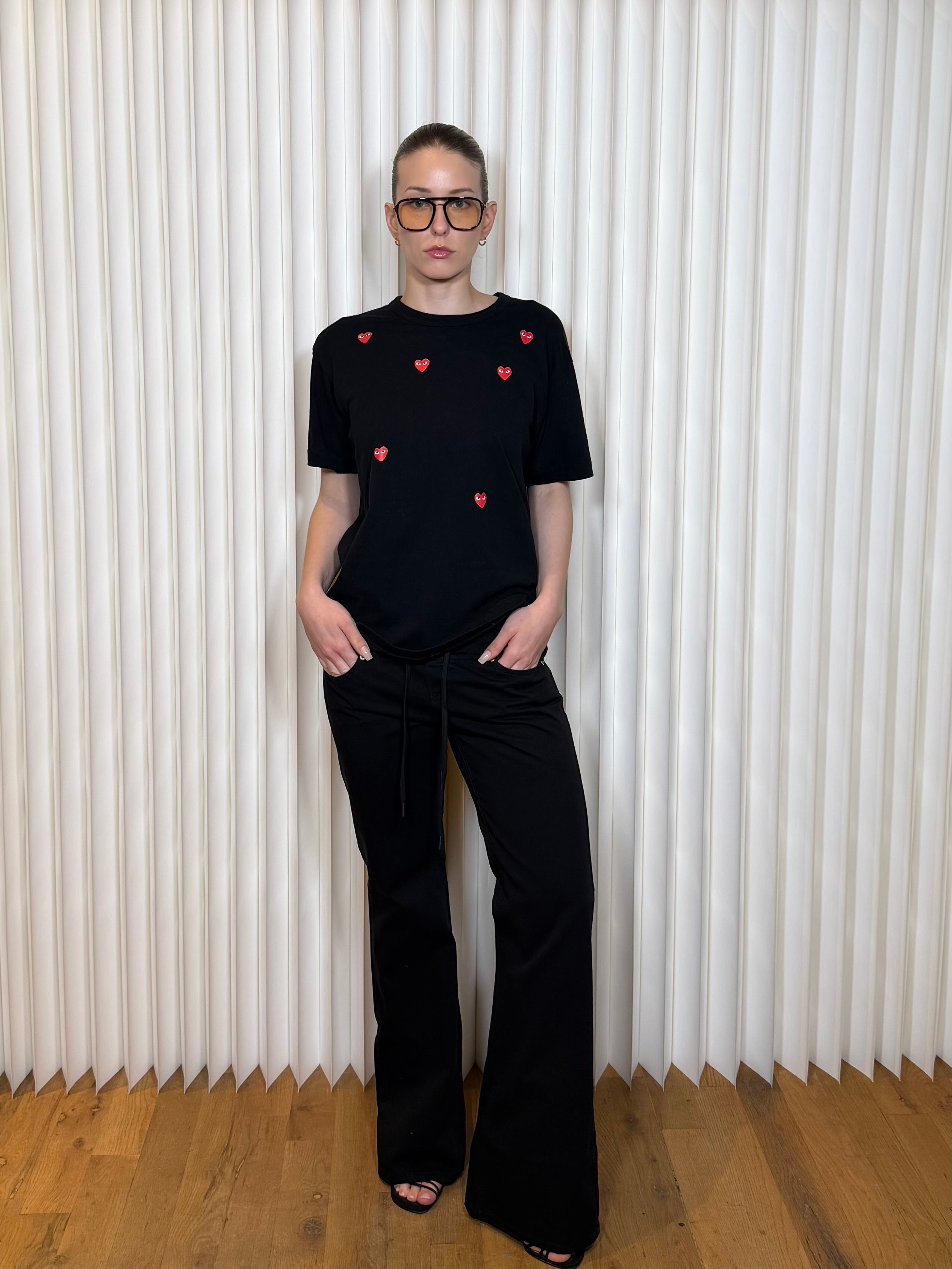 Comme DES Garçons Play Crewneck T Shirt
