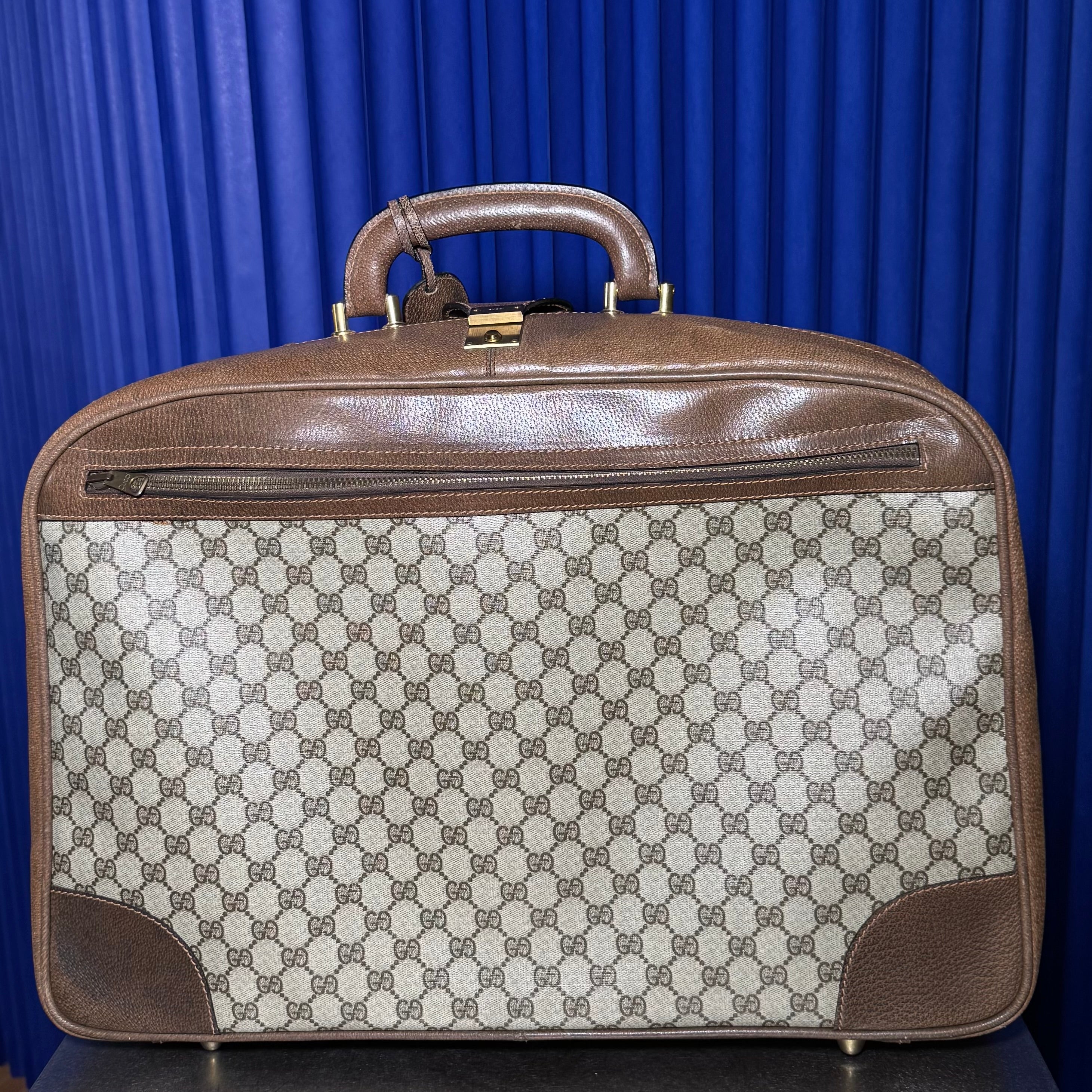 GUCCI GG MONOGRAM PVC CANVAS SHERRY TRAVEL BAG