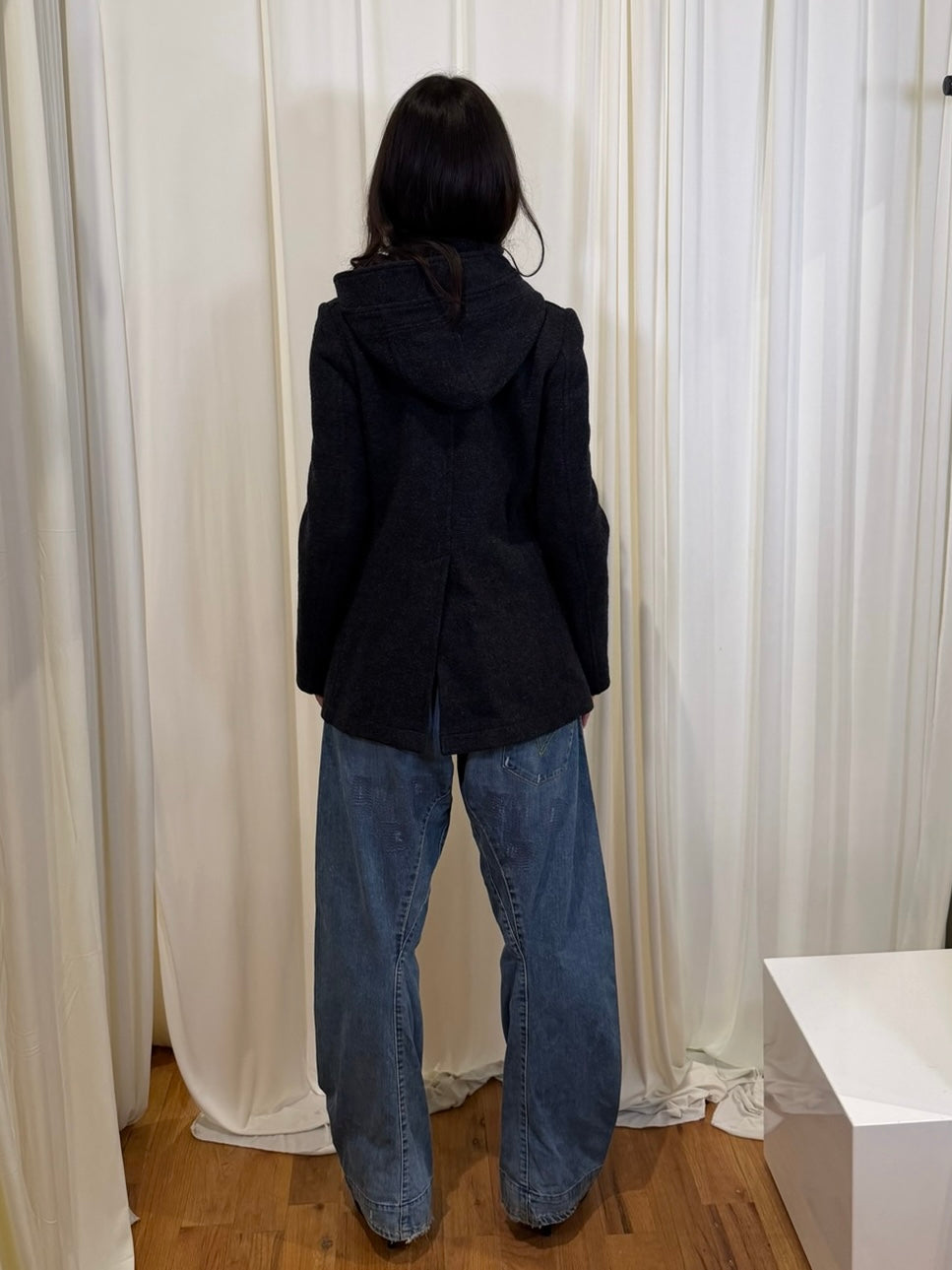 ZUCCA  X ISSEY MIYAKE STUDIOS WOOL HOODED JACKET