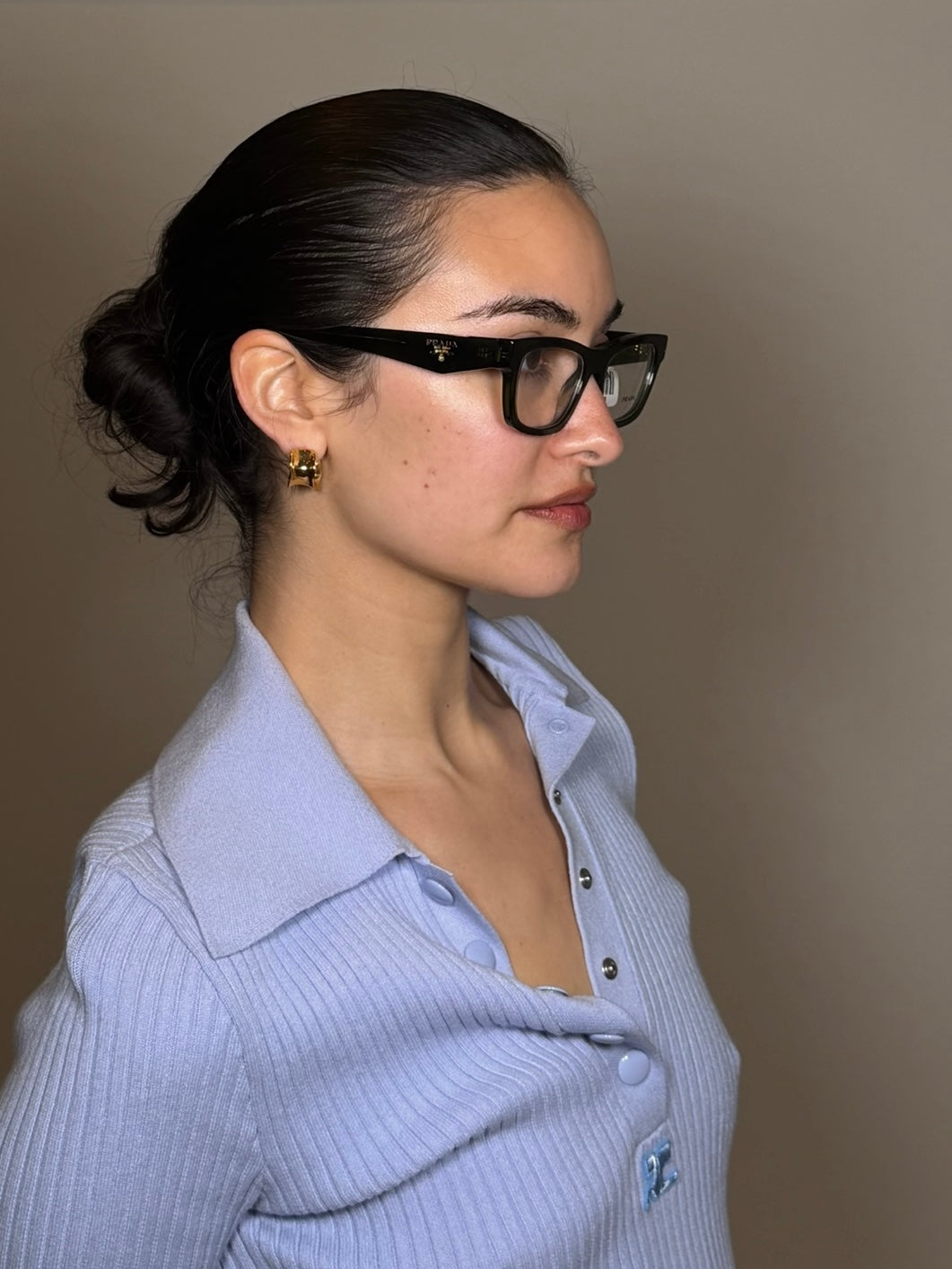Prada PR B01V Dark Green Eyeglasses #2