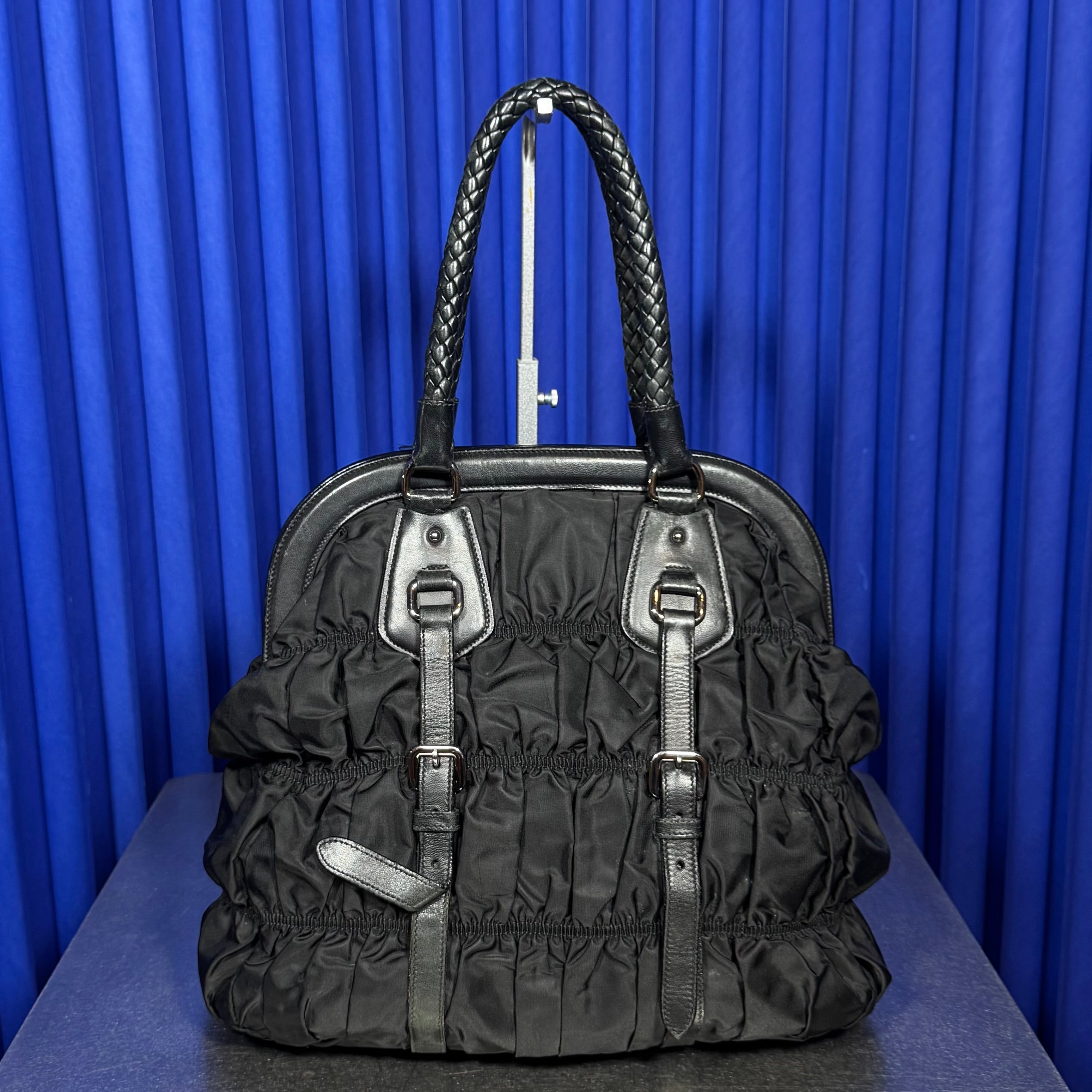 PRADA TESSUTO GAUFRE FRAME BAG