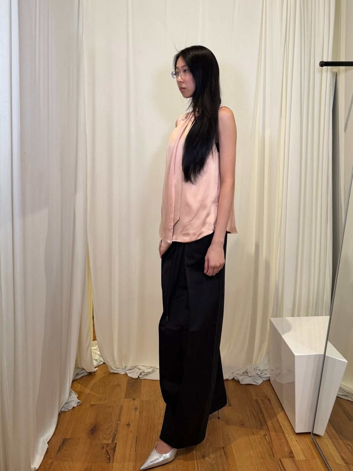 Free Market Box Pleated Wide Pants