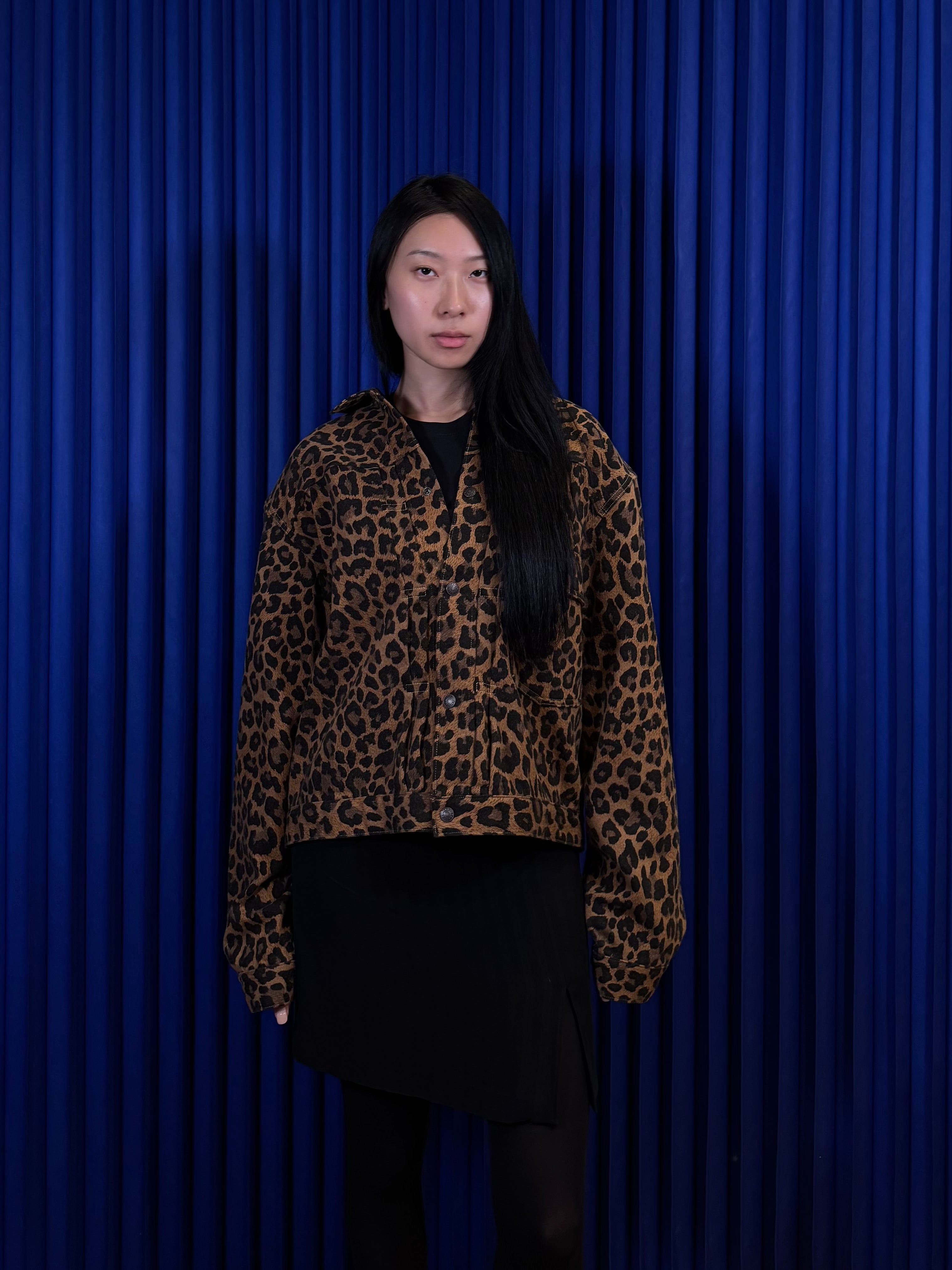 KAPITAL Twill Aging-Wool Leopard 1st Jacket