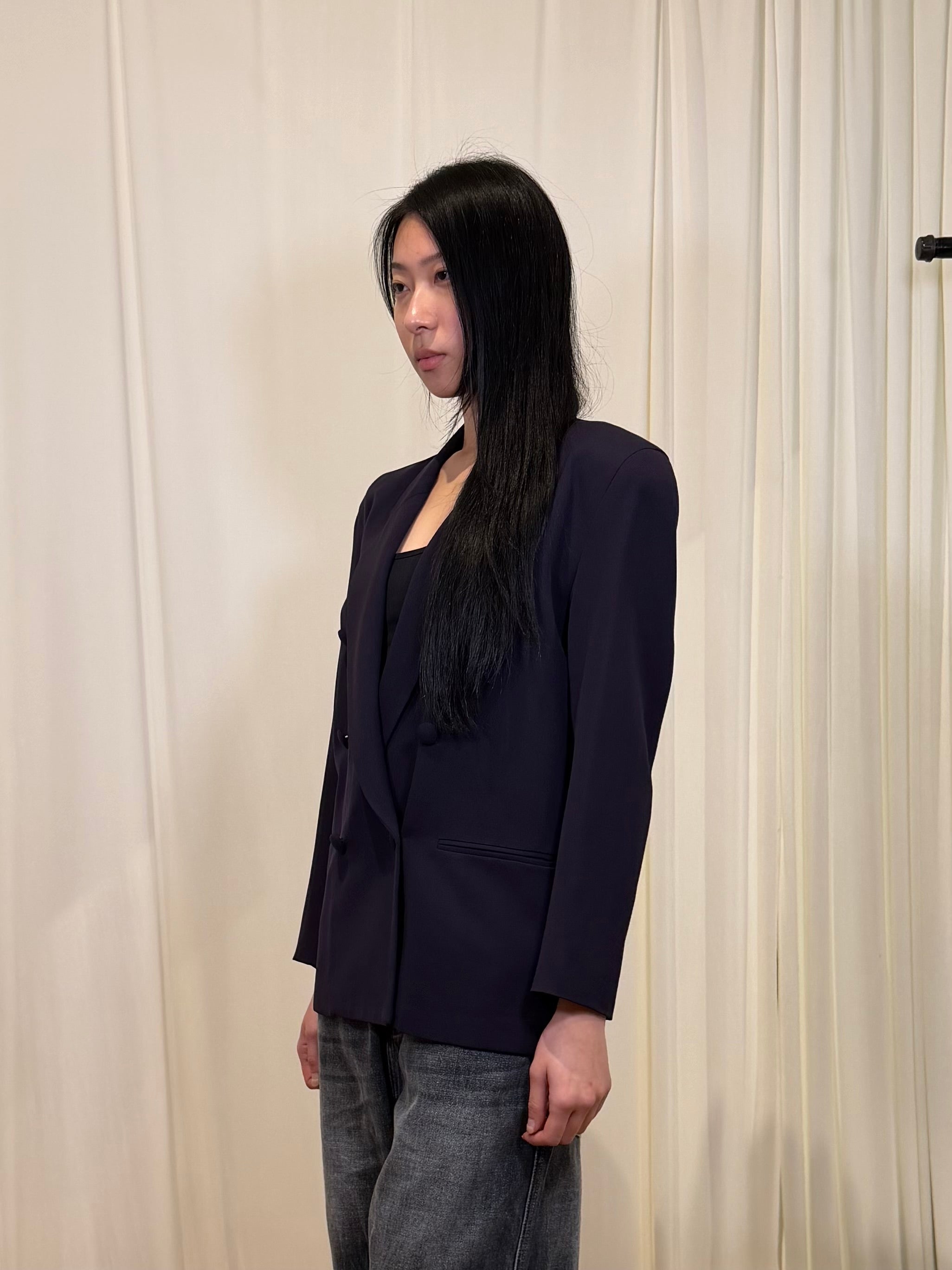 Gianni Dark Purple Wool Blazer