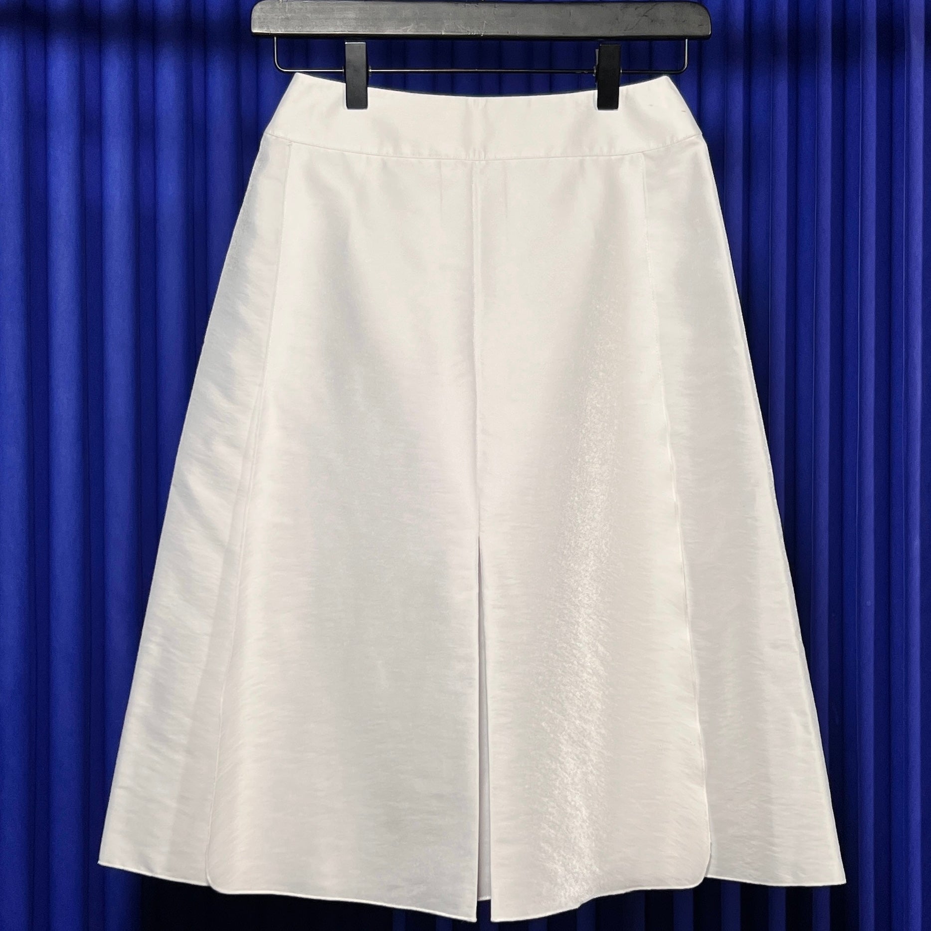 CHANEL WHITE A-LINE MIDI SKIRT