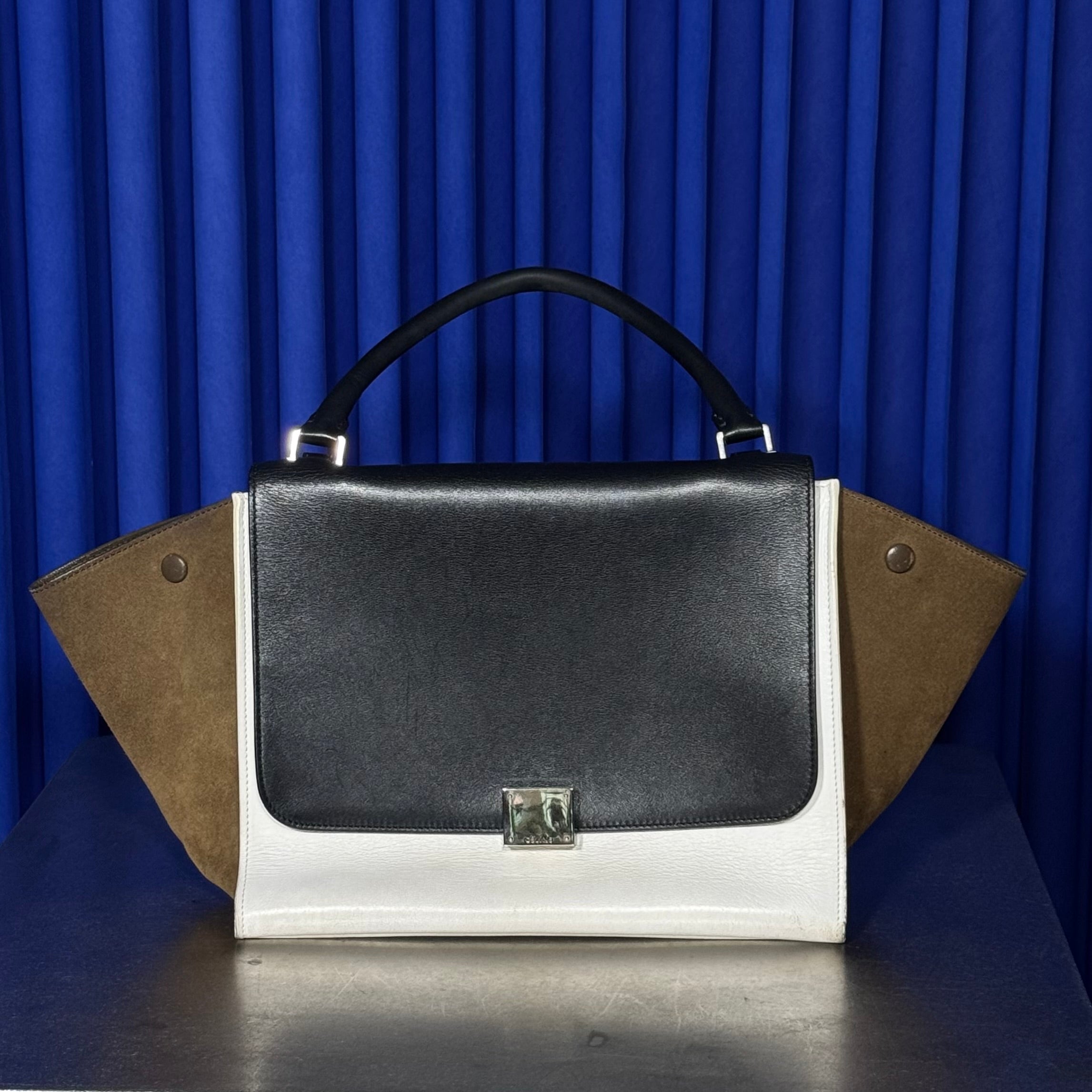 2014 CÉLINE TRAPEZE TRICOLOR 2WAY LEATHER BAG