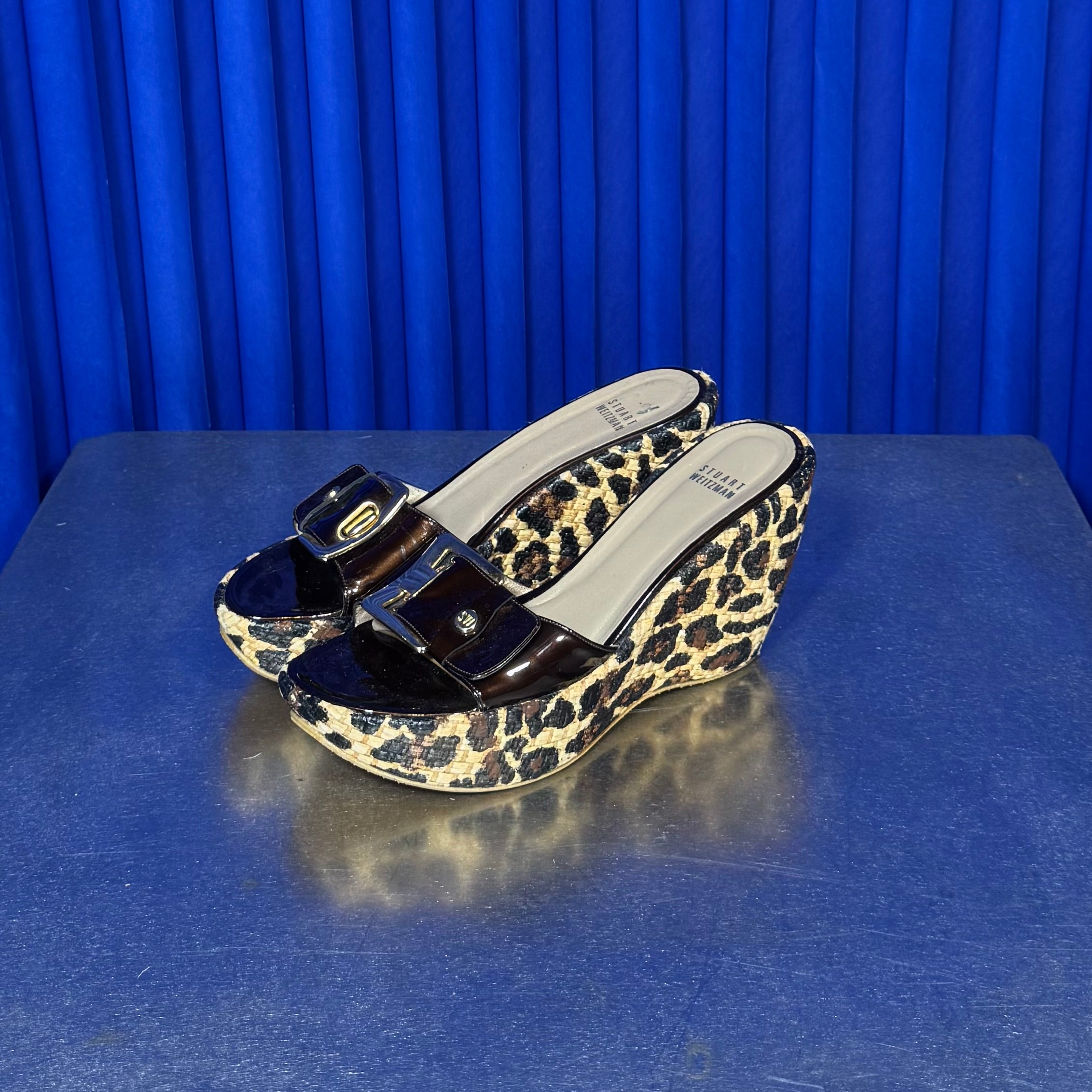 STUART WEITZMAN LEOPARD WEDGES