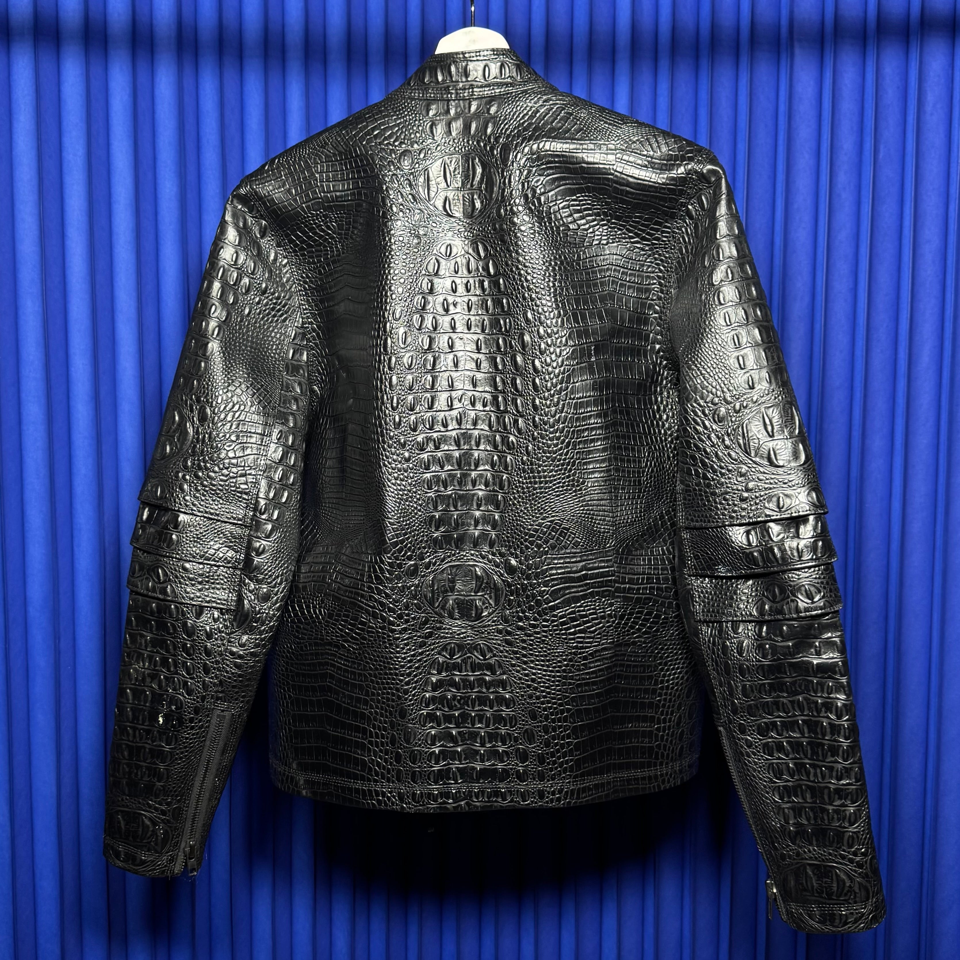 Michelle Uberreste Embossed Leather Jacket
