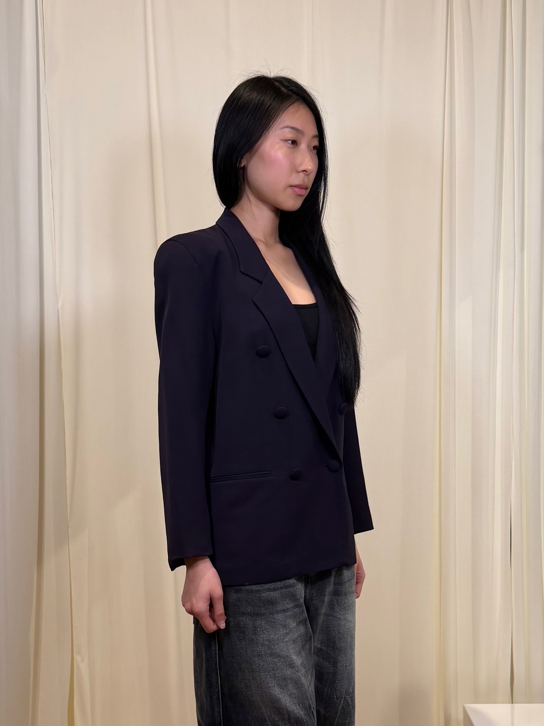 Gianni Dark Purple Wool Blazer