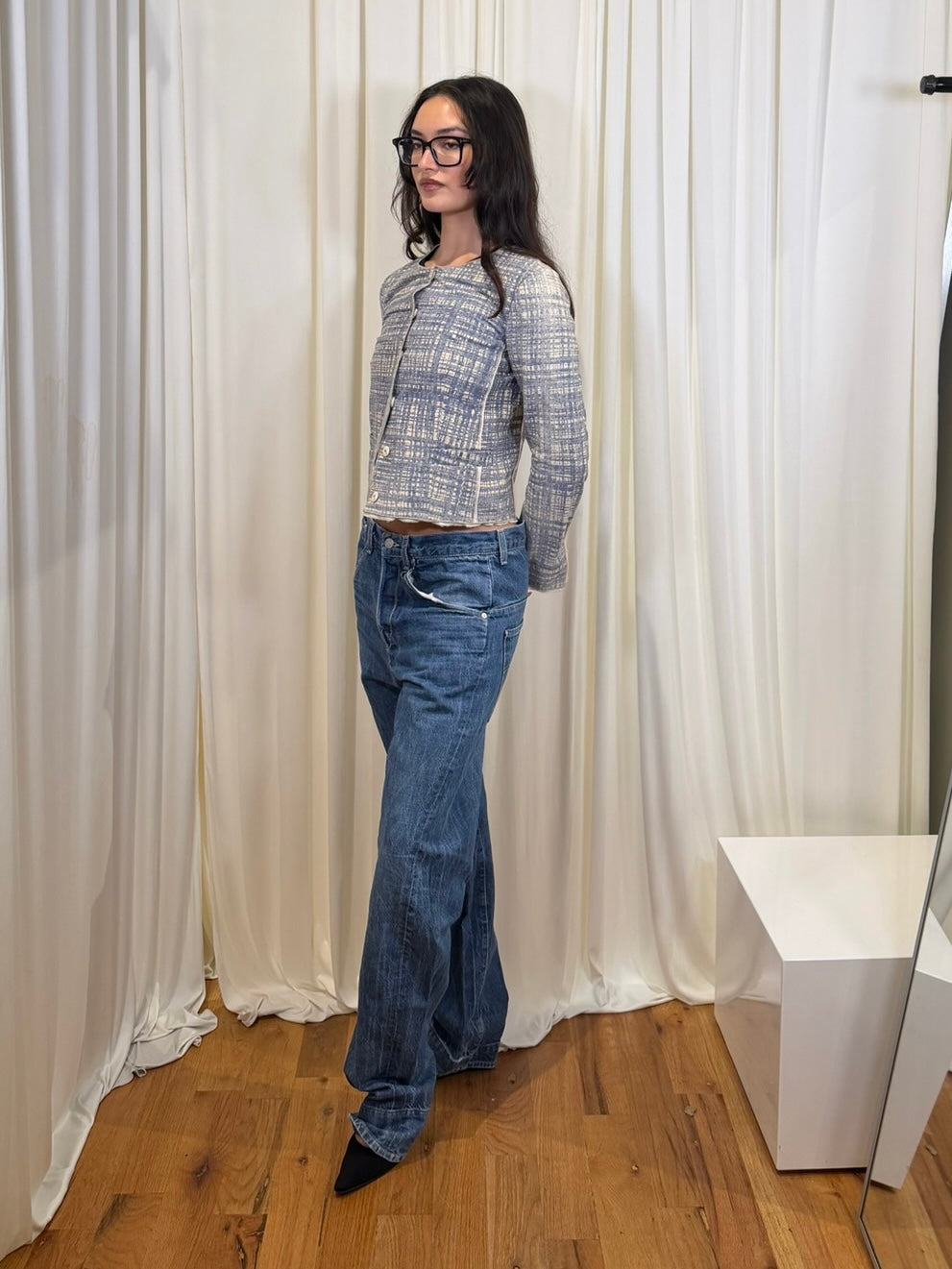 2010 PRADA GOAT SKIN ROUND NECK JACKET