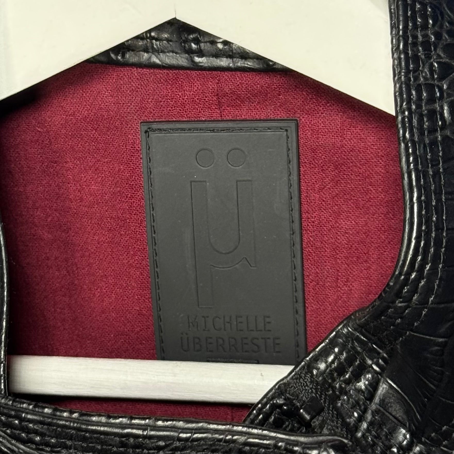 Michelle Uberreste Embossed Leather Jacket