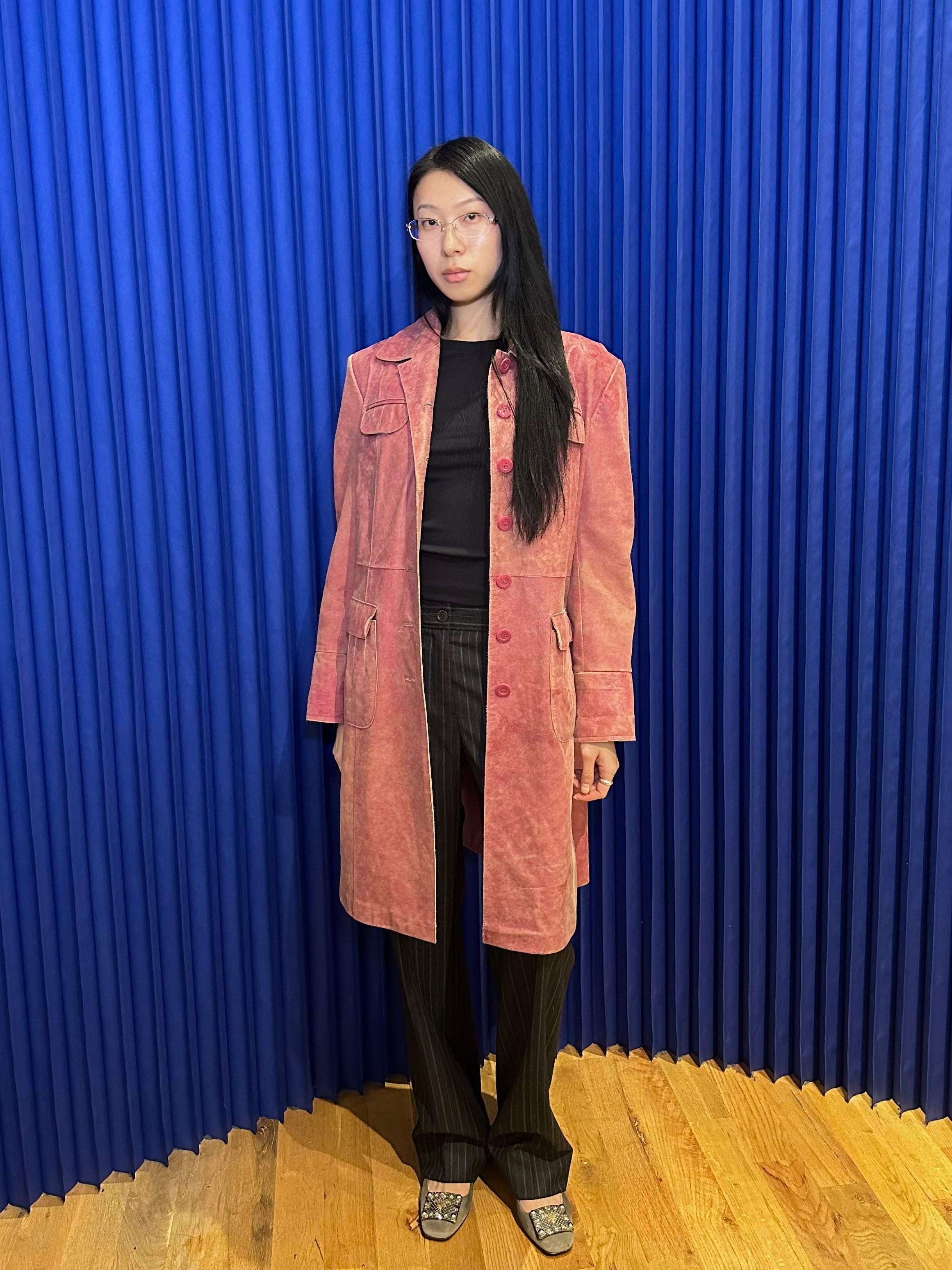 Gallery Pink Leather Coat