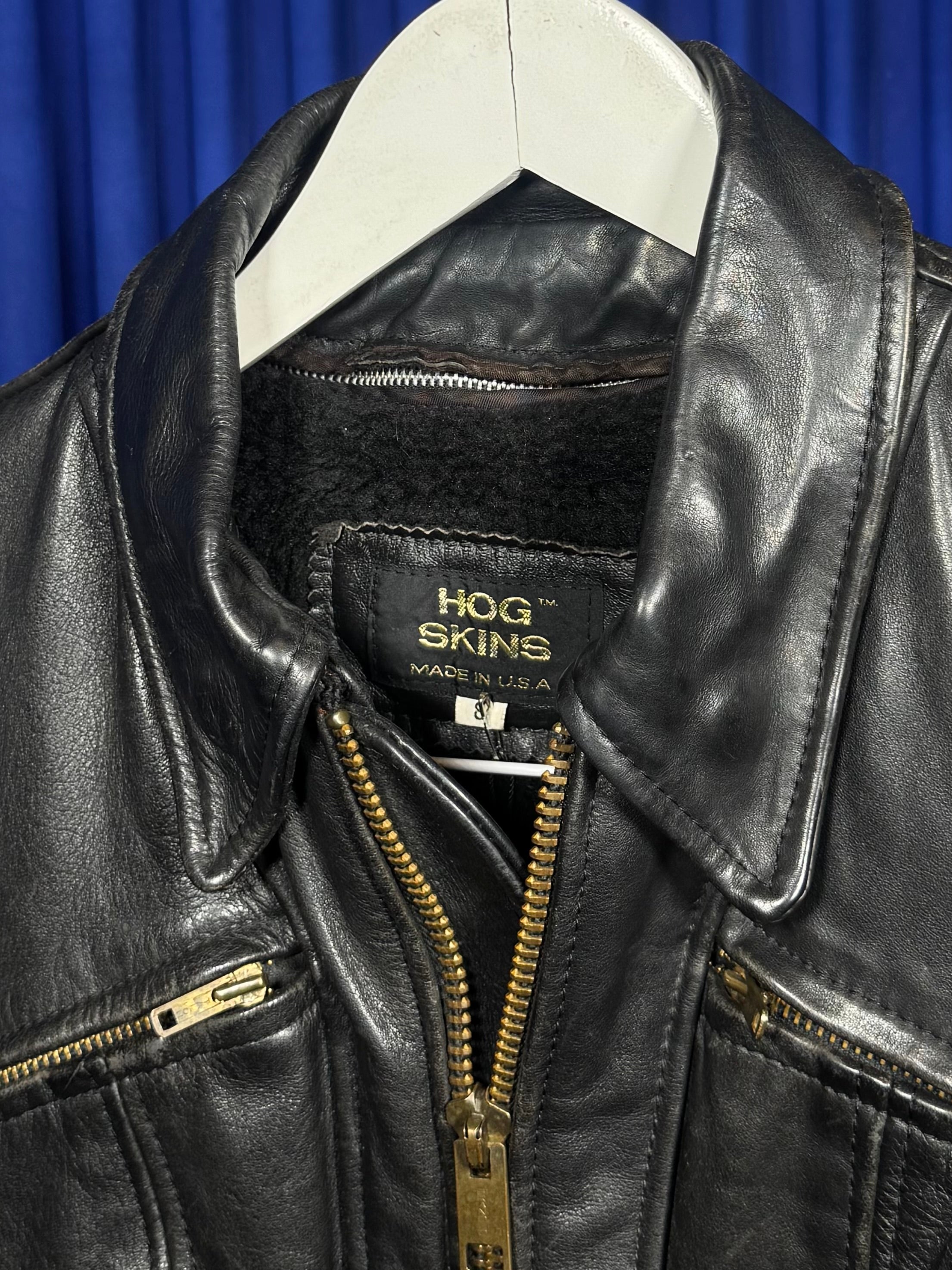 HOG SKINS LINED LEATHER MOTO