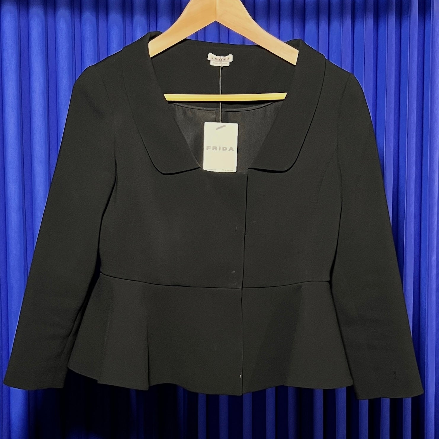 2012 MIU MIU CREPE PEPLUM JACKET