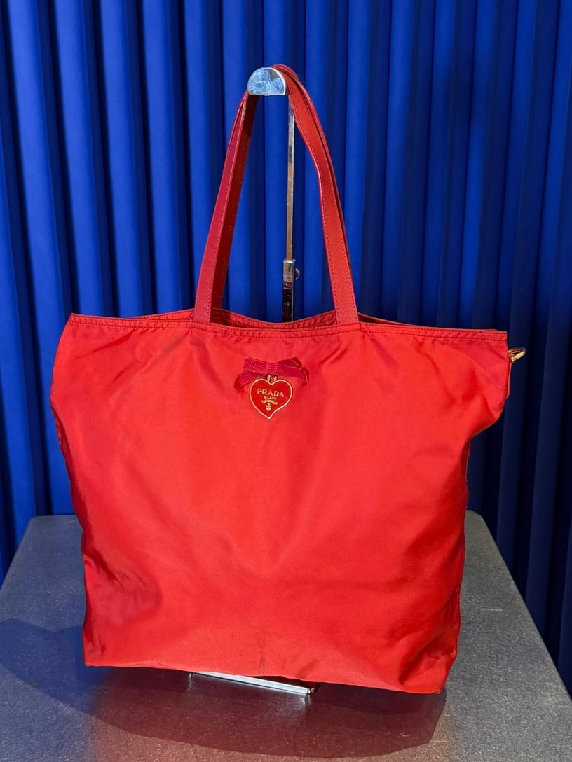 PRADA PANDA HEART TOTE BAG