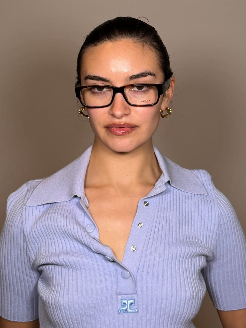 Prada PR B09 Marble Brown Eyeglasses