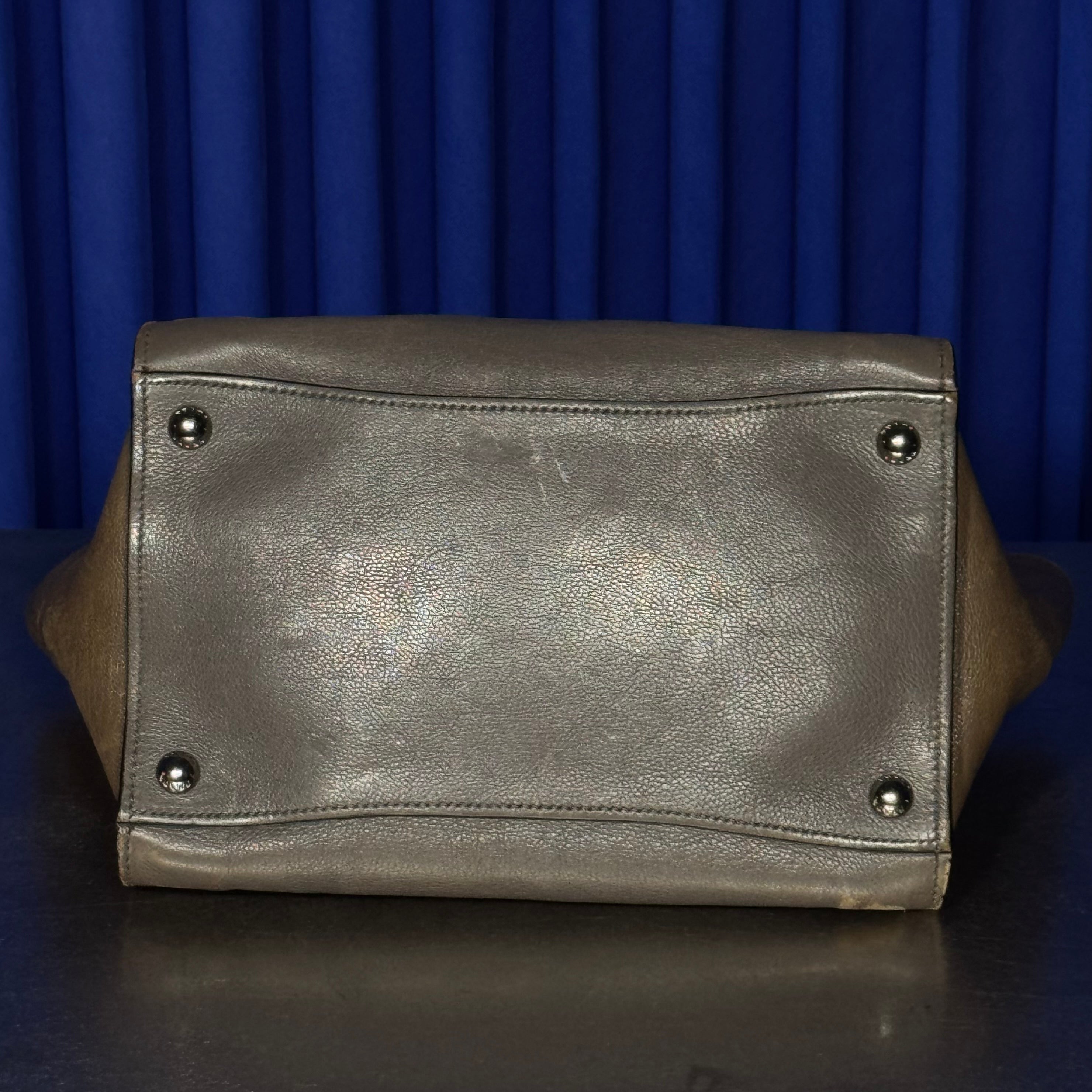 PRADA GLACE CALF TWIN POCKET LEATHER TOTE