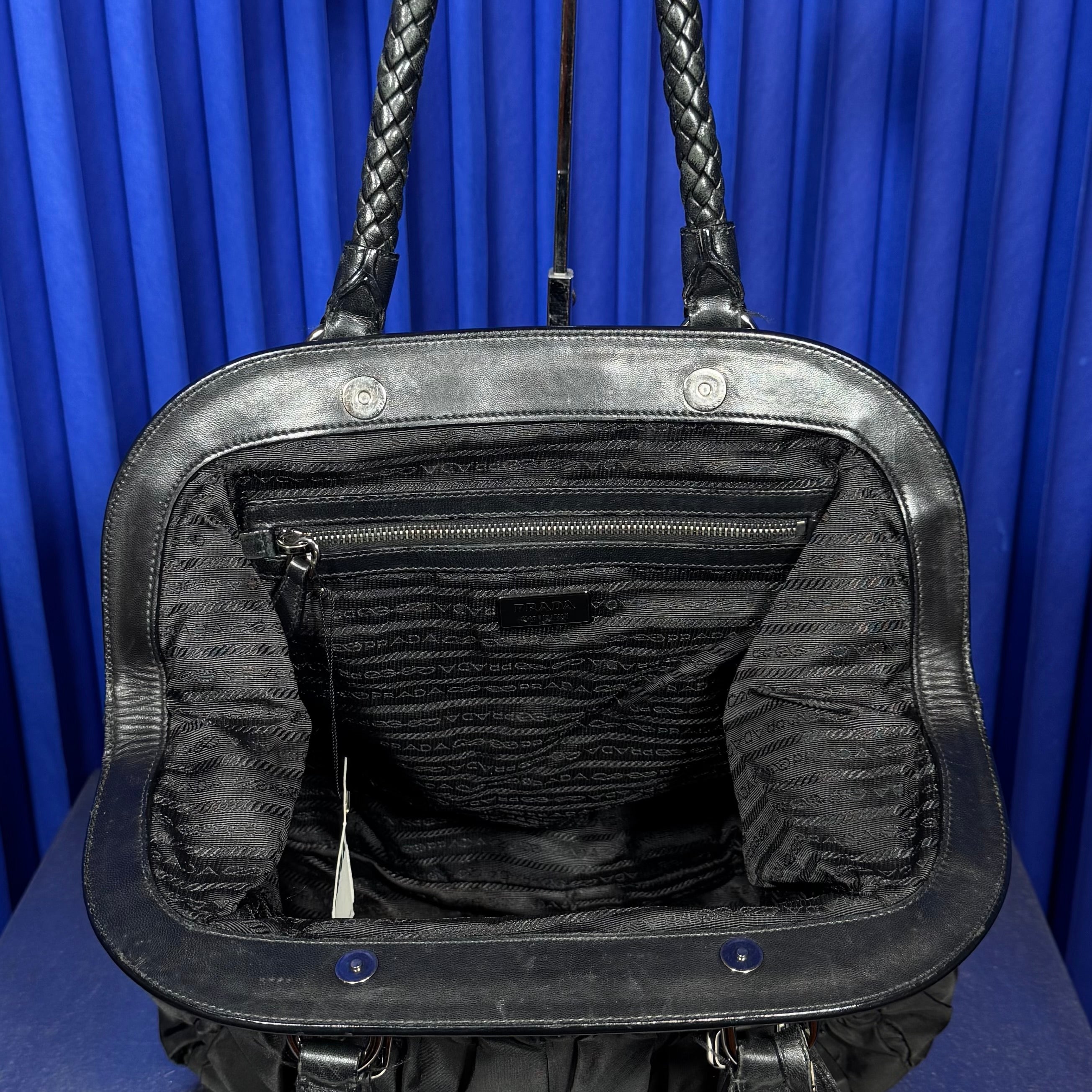 PRADA TESSUTO GAUFRE FRAME BAG