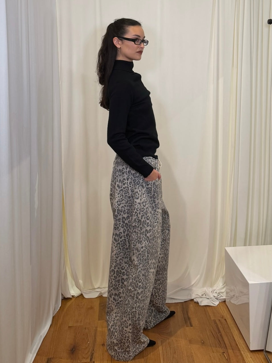 Free Market Cheetah Print Carpenter Pants