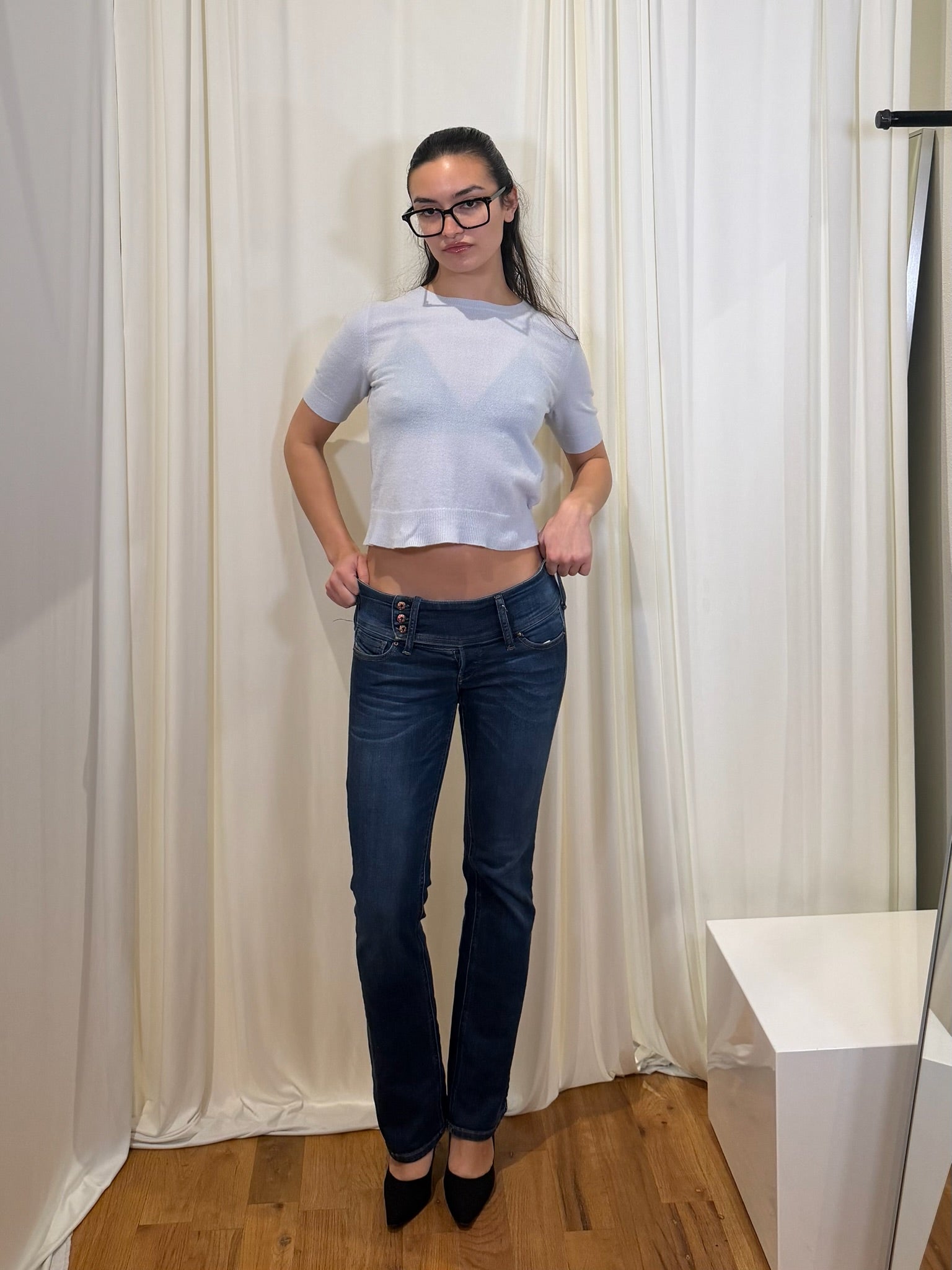 Acne Studios Short Sleeve Knitted Top