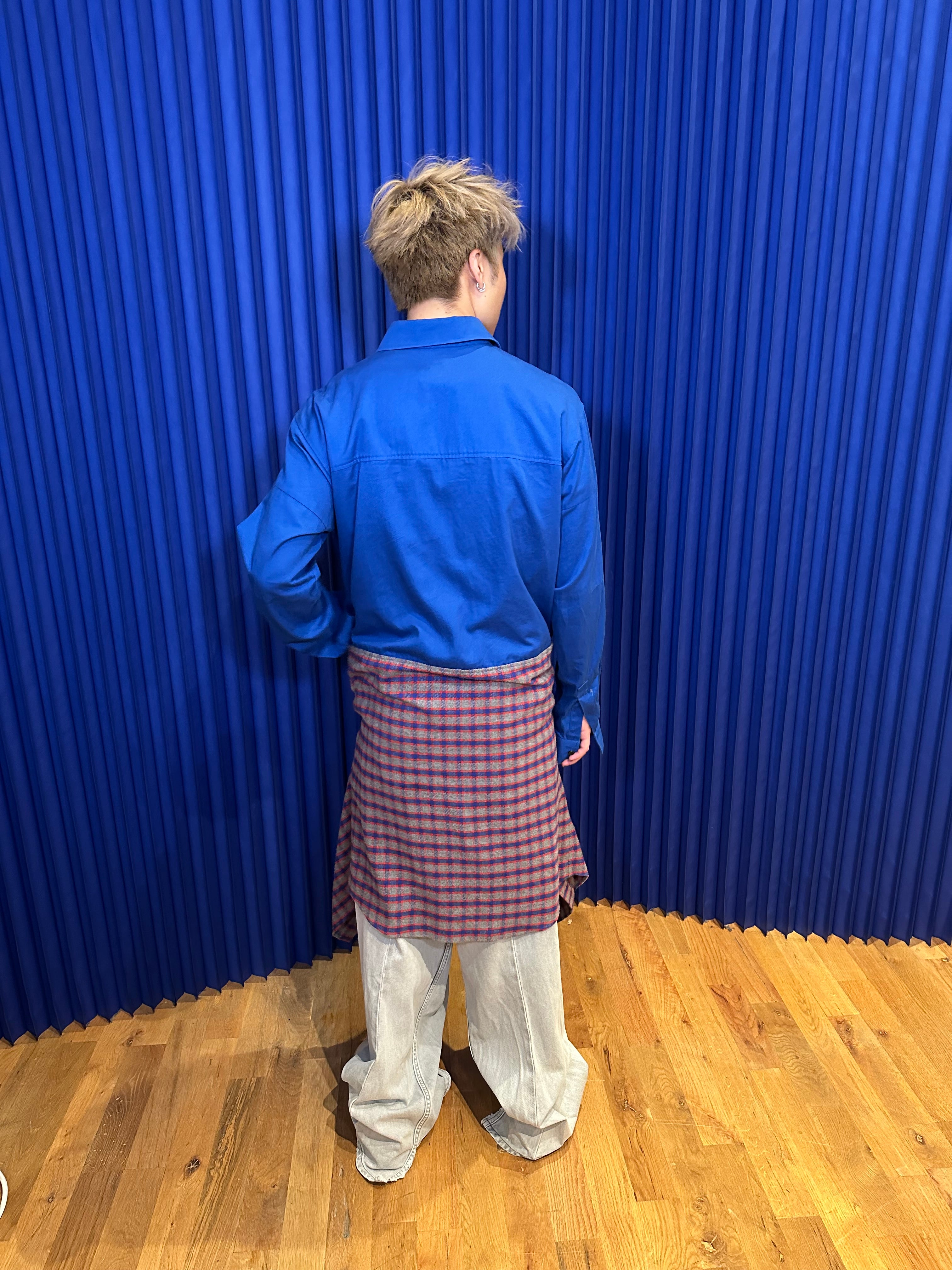 AMBUSH BLUE NOBO WAIST TIE SHIRT