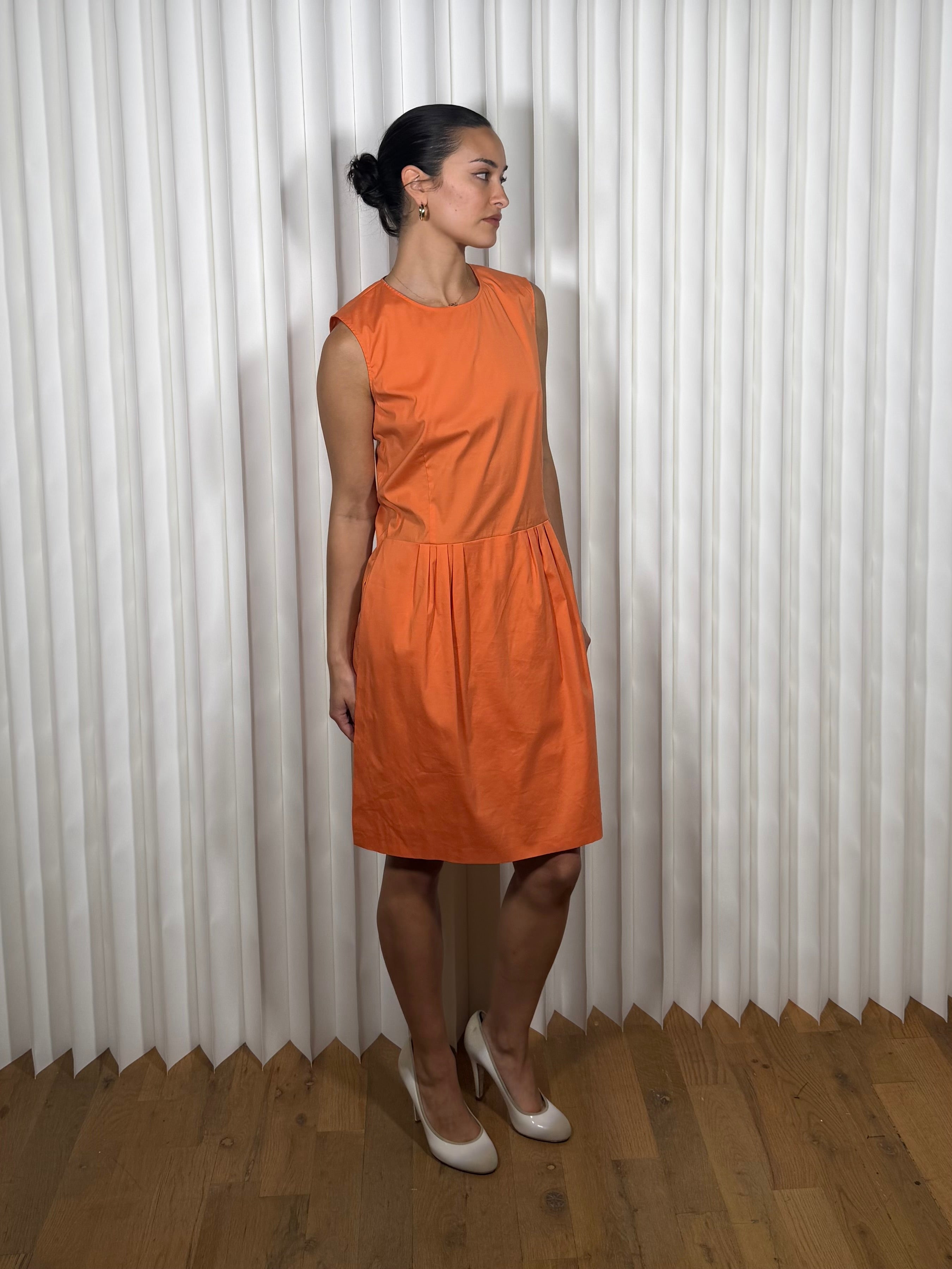Jil Sander Cotton Blend Sleeveless Dress