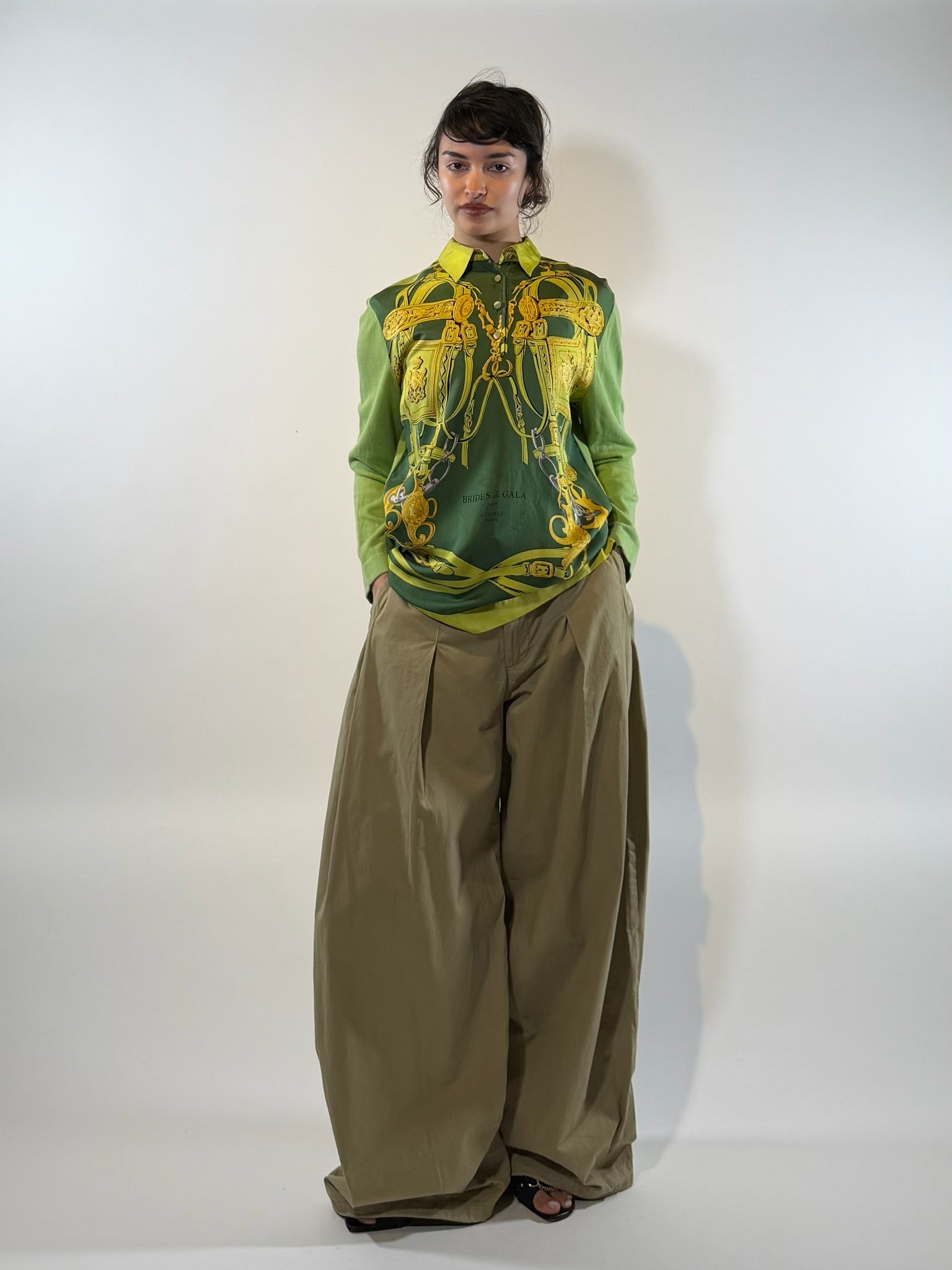 Free Market Garment Beige Pleated pants