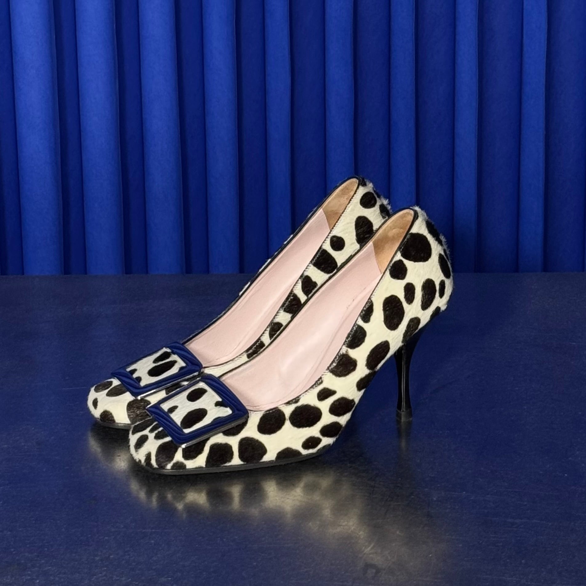 CELINE PONYHAIR ANIMAL PRINT PUMPS