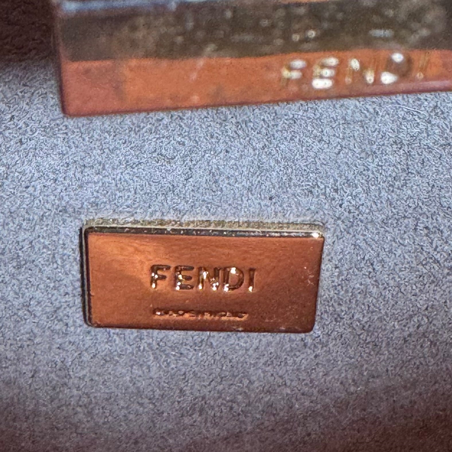 Fendi Nano Pink Leather Peekaboo Purse