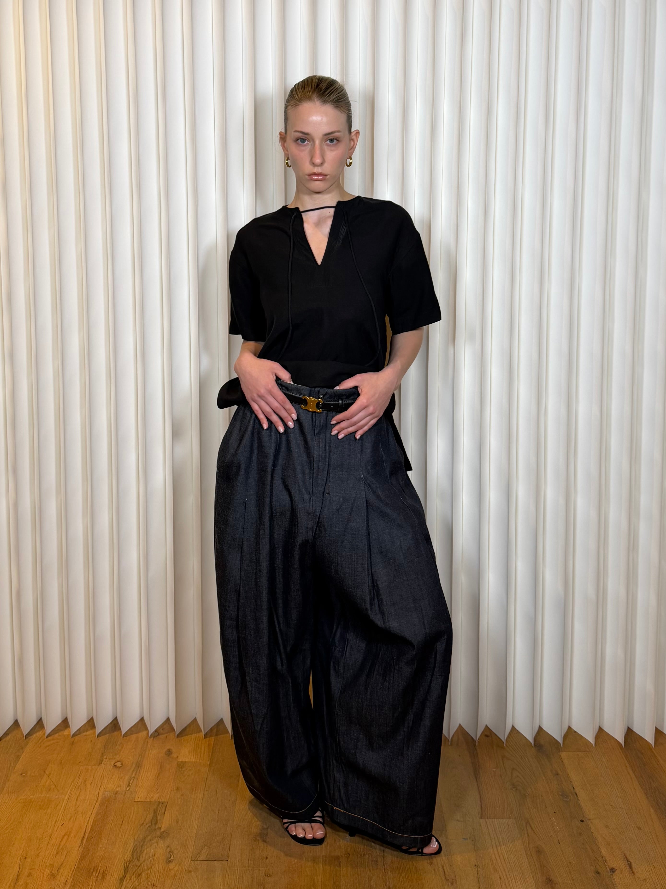 Shinya Kozuka Hi, Baggy Indigo Pants