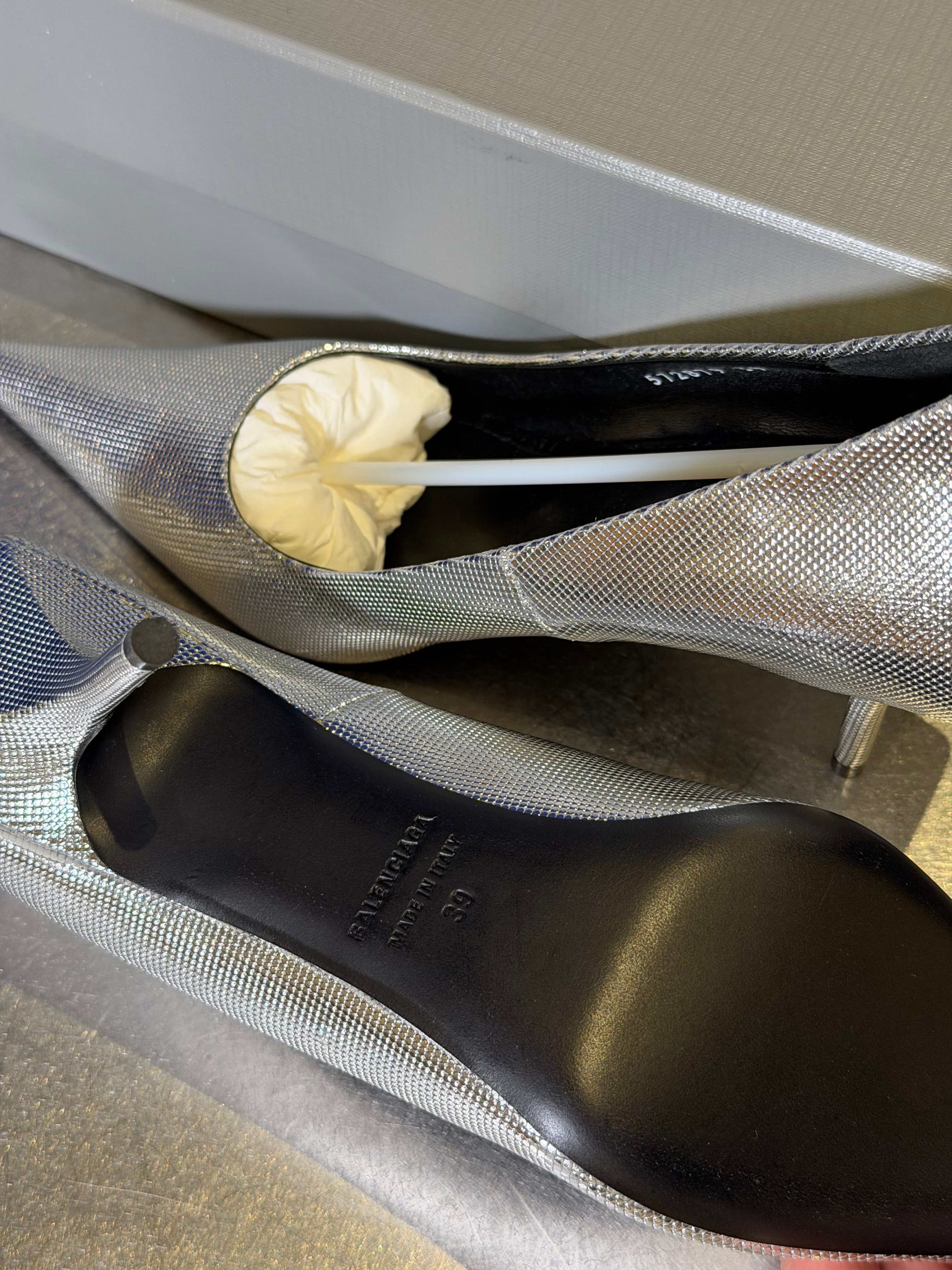 Balenciaga Embossed Square Knife pumps