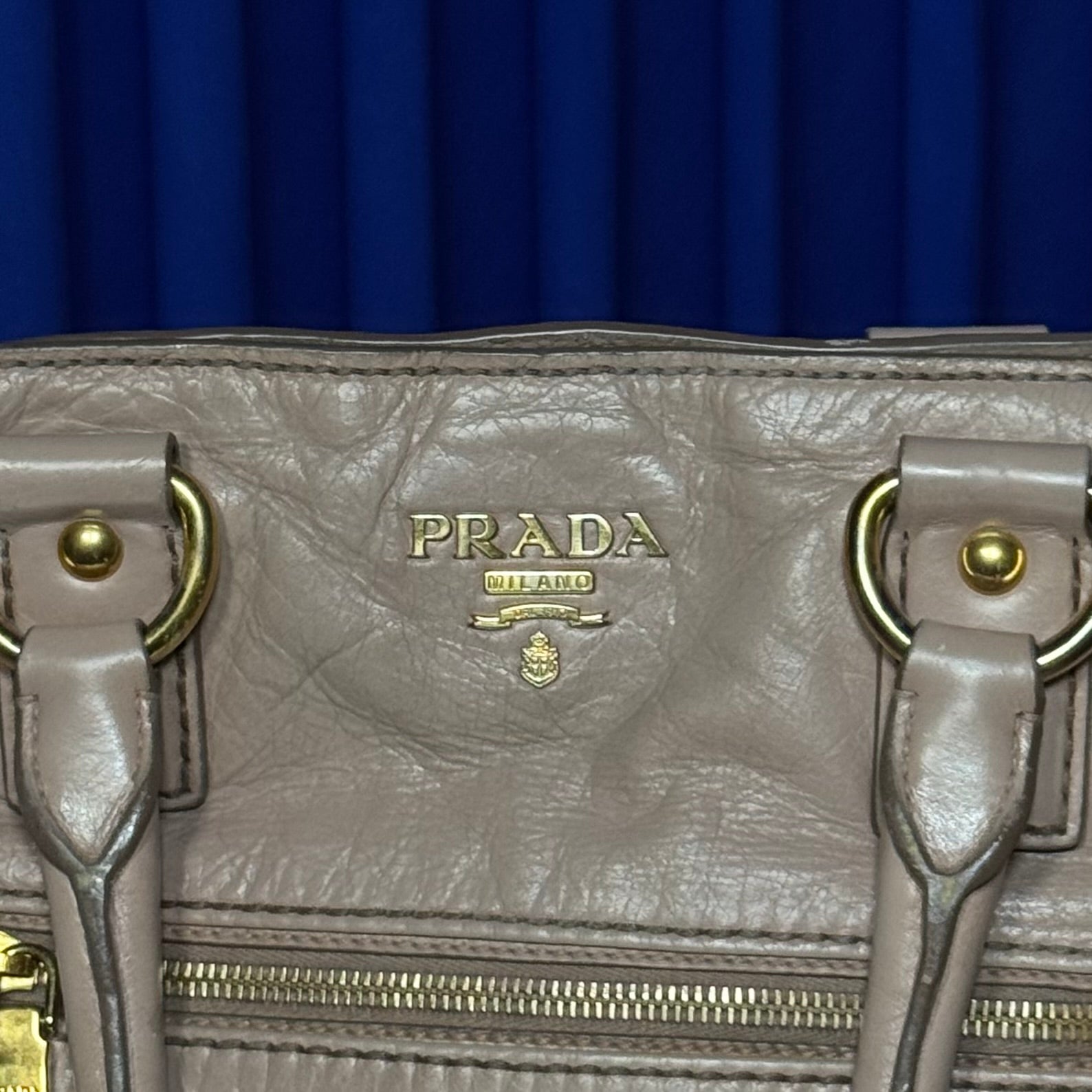 PRADA VITELLO DIANO LEATHER SATCHEL BAG