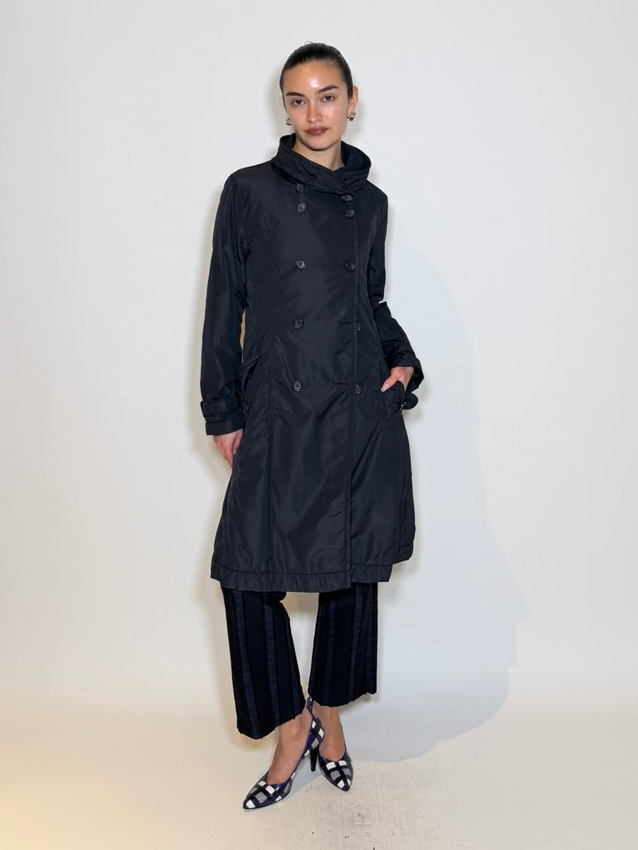 1993 Issey Miyake Double Breasted Nylon Coat