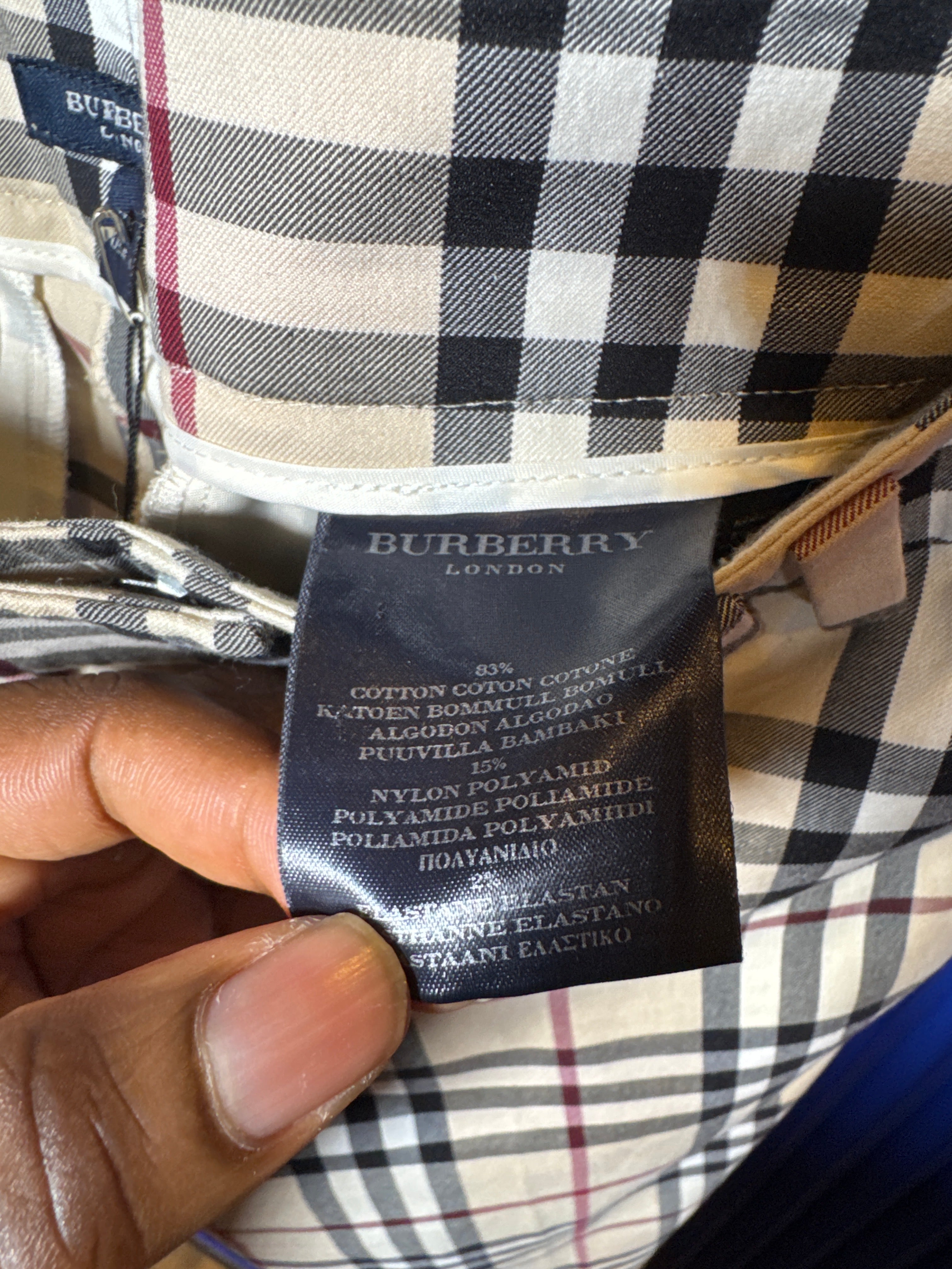 BURBERRY LONDON NOVA CHECK CAPRI PANTS