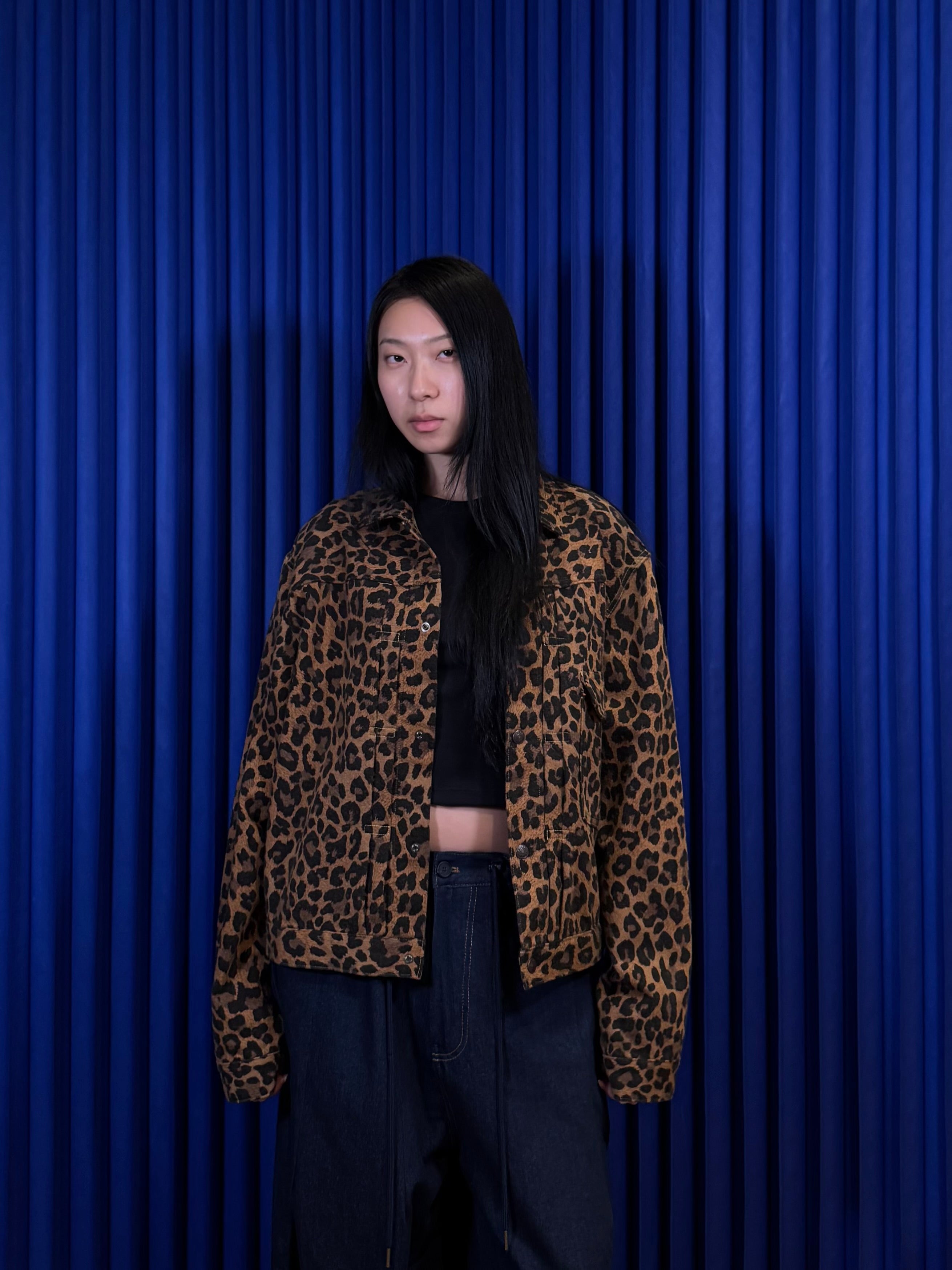 KAPITAL Twill Aging-Wool Leopard 1st Jacket