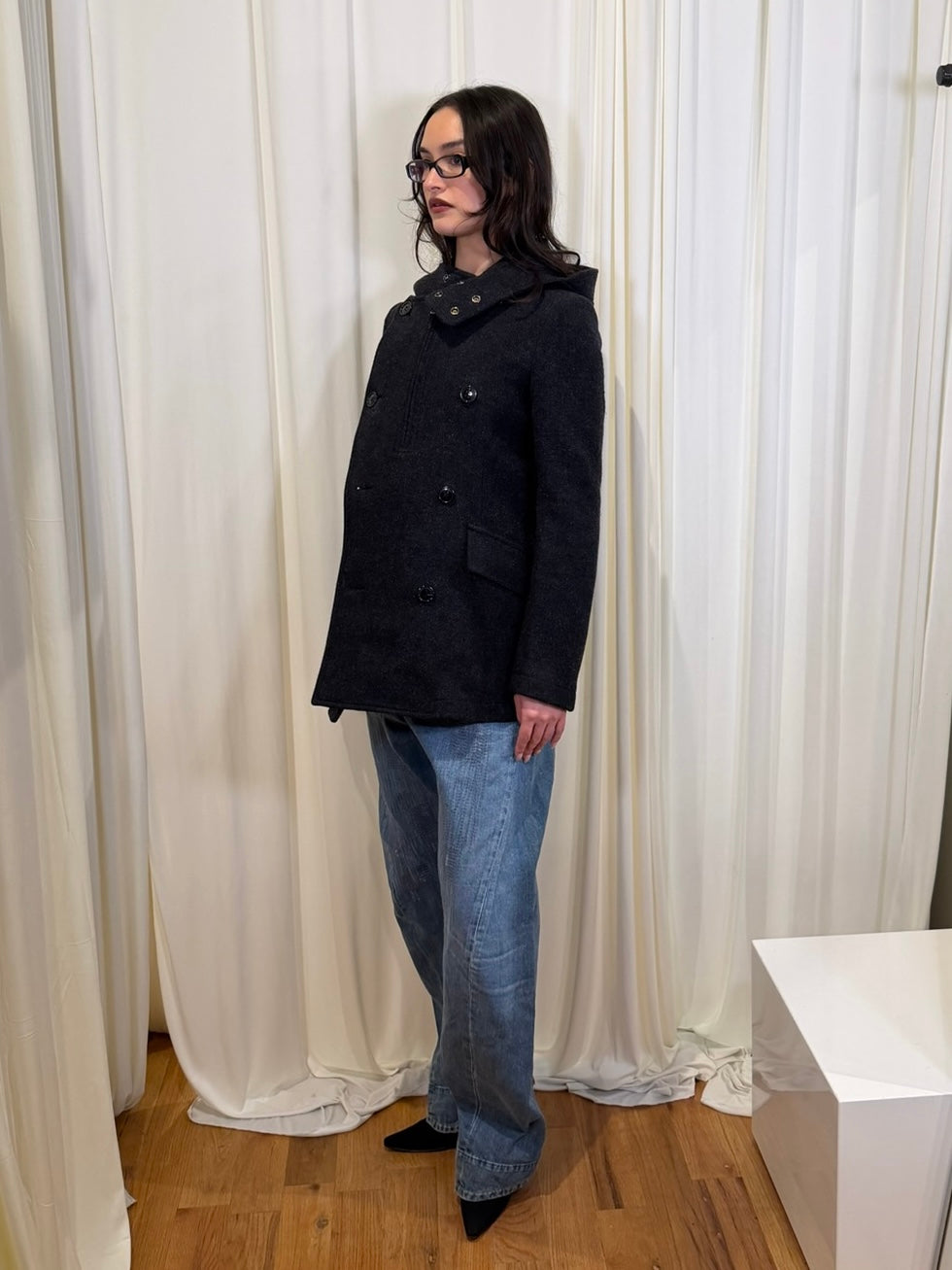 ZUCCA  X ISSEY MIYAKE STUDIOS WOOL HOODED JACKET