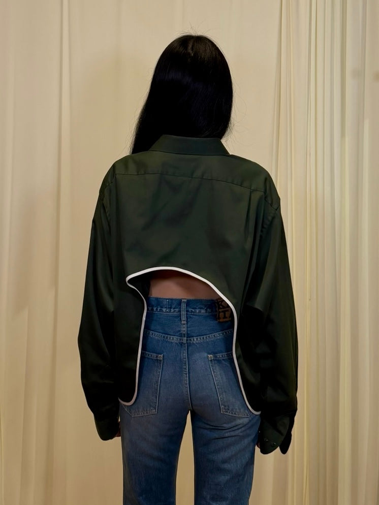 Frida Reworked Button Up ‘Dark-Green’